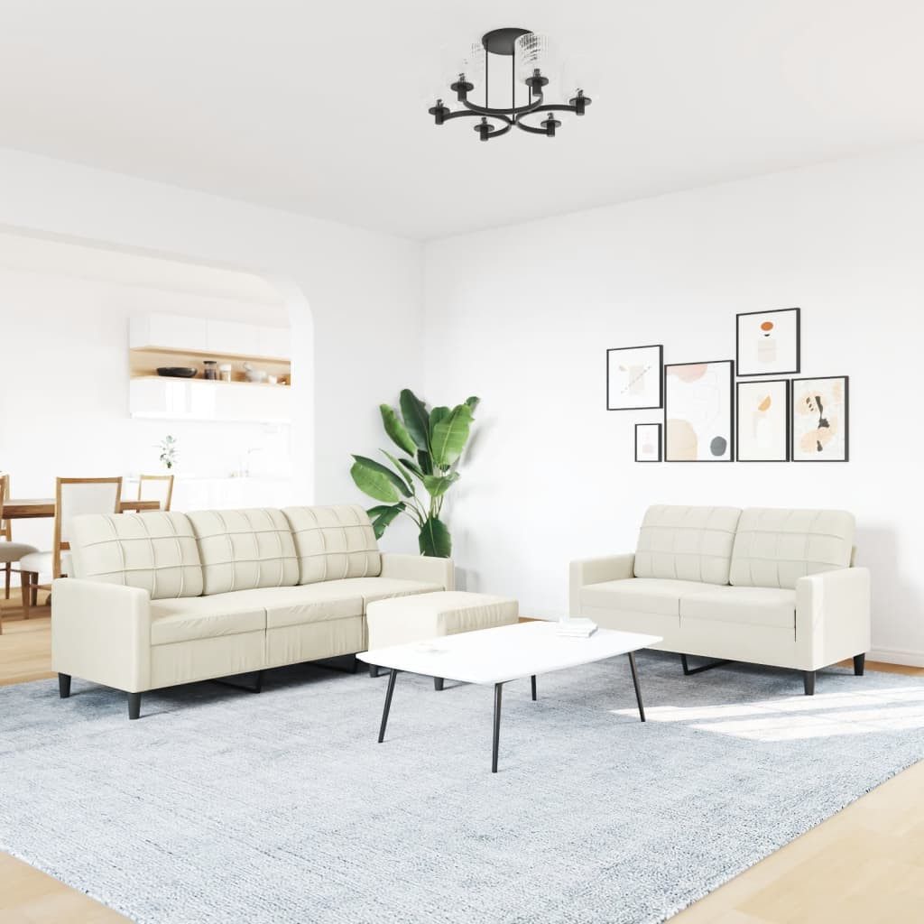 vidaXL Sofa 3-tlg. Sofagarnitur mit Kissen günstig online kaufen