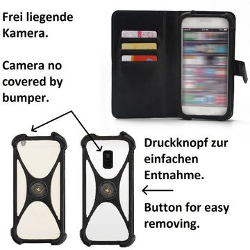 K-S-Trade Handyhülle für Samsung Galaxy M53 5G, Wallet Case Handyhülle Schutzhülle Flip cover Flipstyle Tasche