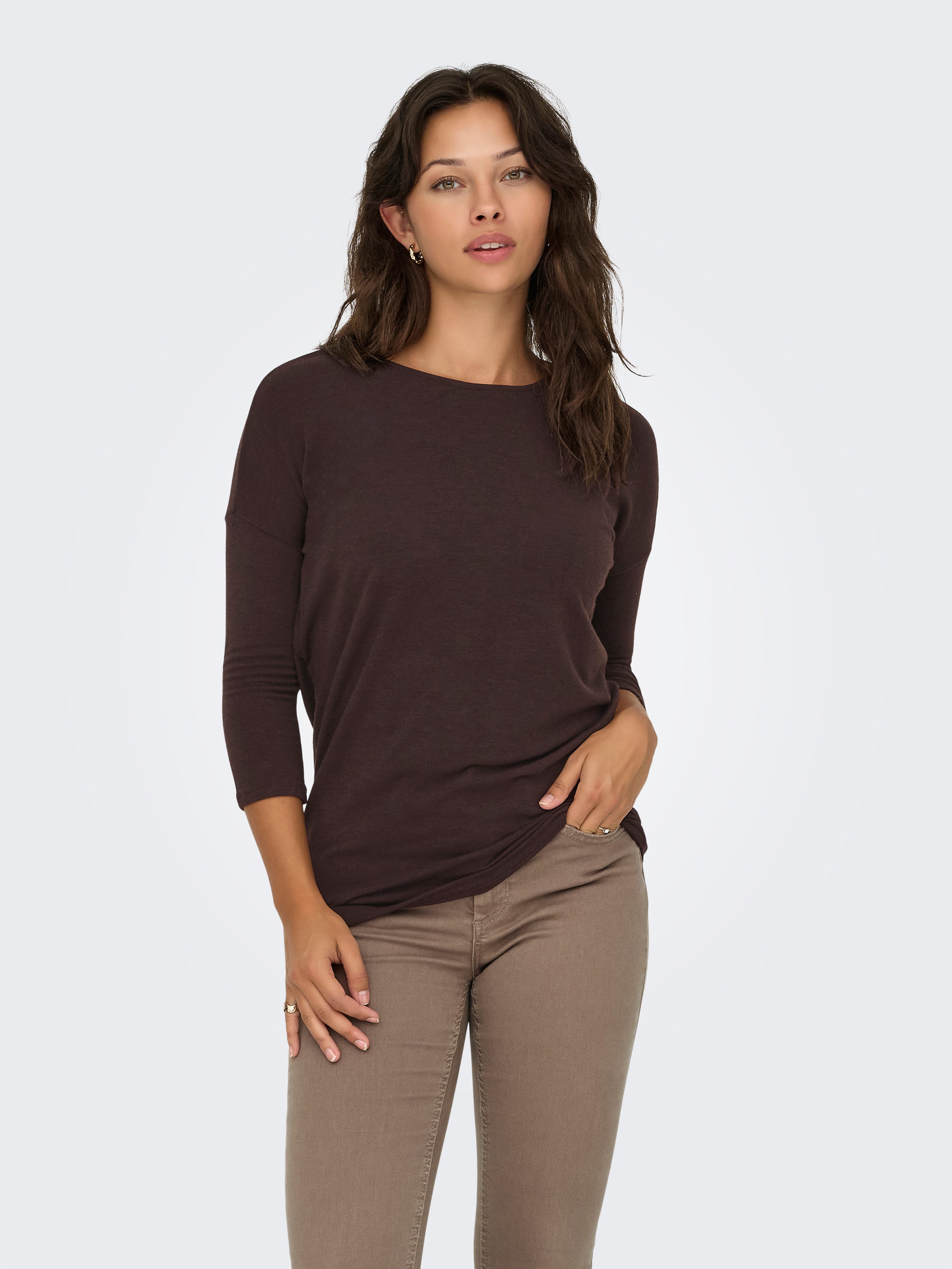 ONLY 3/4-Arm-Shirt ONLGLAMOUR 3/4 TOP JRS NOOS in lässiger Oversize-Form