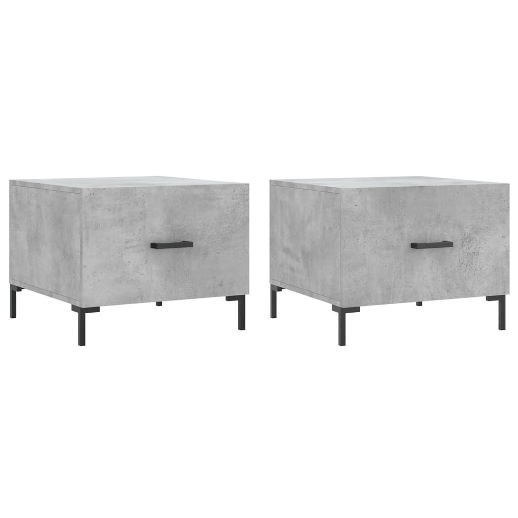 vidaXL Couchtisch Couchtische 2 Stk. Betongrau günstig online kaufen