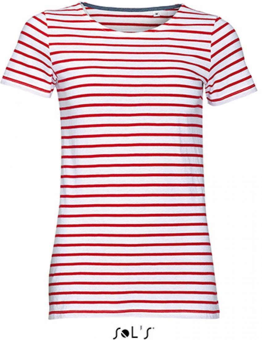 SOLS Rundhalsshirt Damen Striped T-Shirt modisch günstig online kaufen