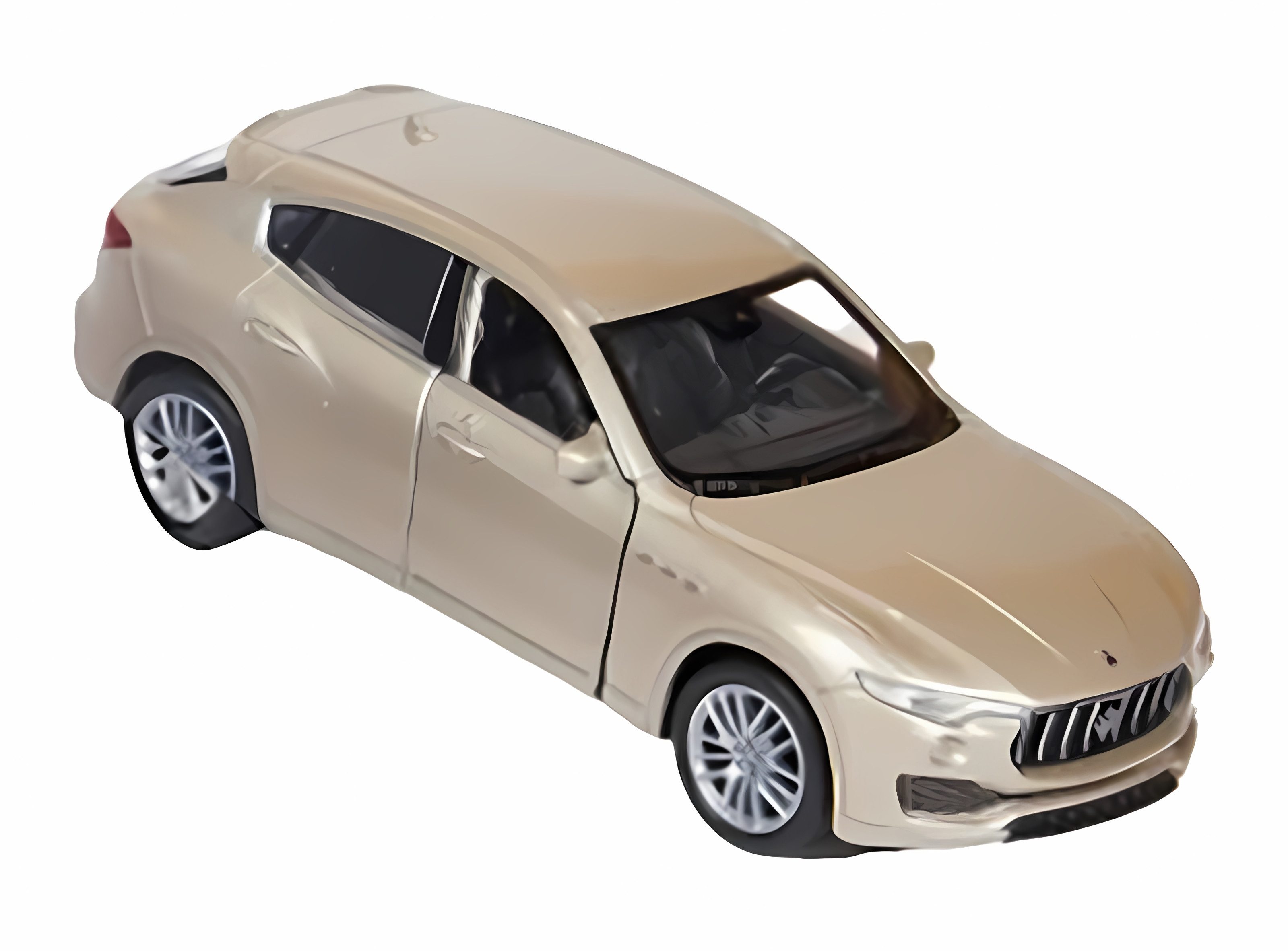 Welly Modellauto MASERATI Levante Modellauto Metall Rückzug 67 (Champagner-Metallic), Modell Auto Spielzeugauto Geschenk
