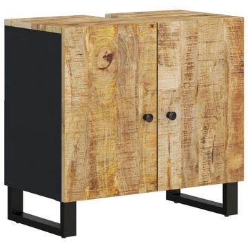 vidaXL Badezimmer-Set Waschbeckenunterschrank Massivholz Mango und Holzwerkstoff, (1-St)