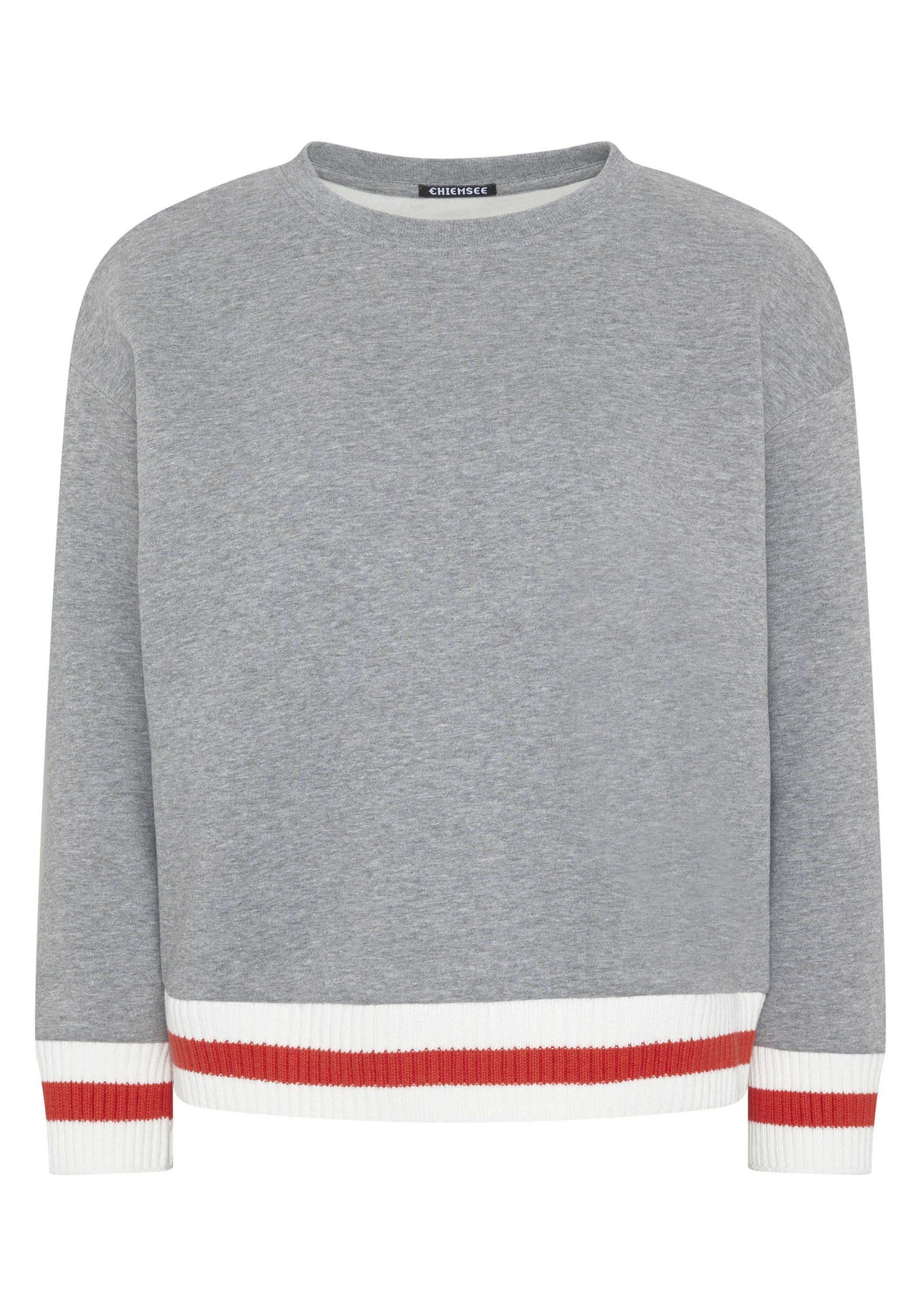 Chiemsee Sweatshirt Sweater mit Stricksäumen 1 günstig online kaufen