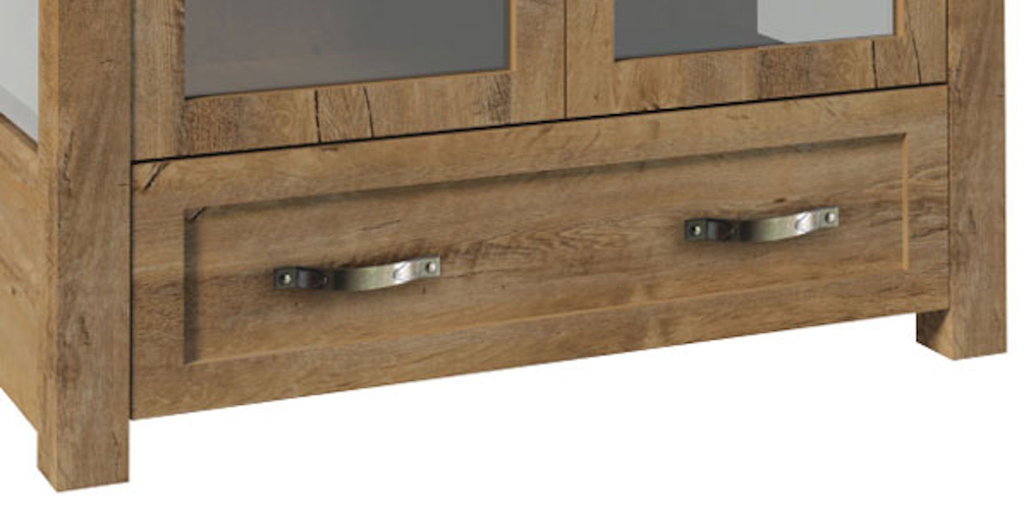 Feldmann-Wohnen Glasvitrine Nevada (2-St) 100cm Eiche Lefkas