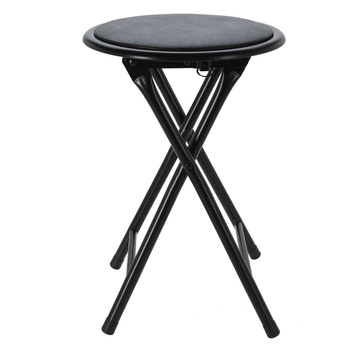 Mojawo Fußhocker Klapphocker Klappstuhl Küchenhocker Hocker Sitzhocker Schwarz Ø30cm