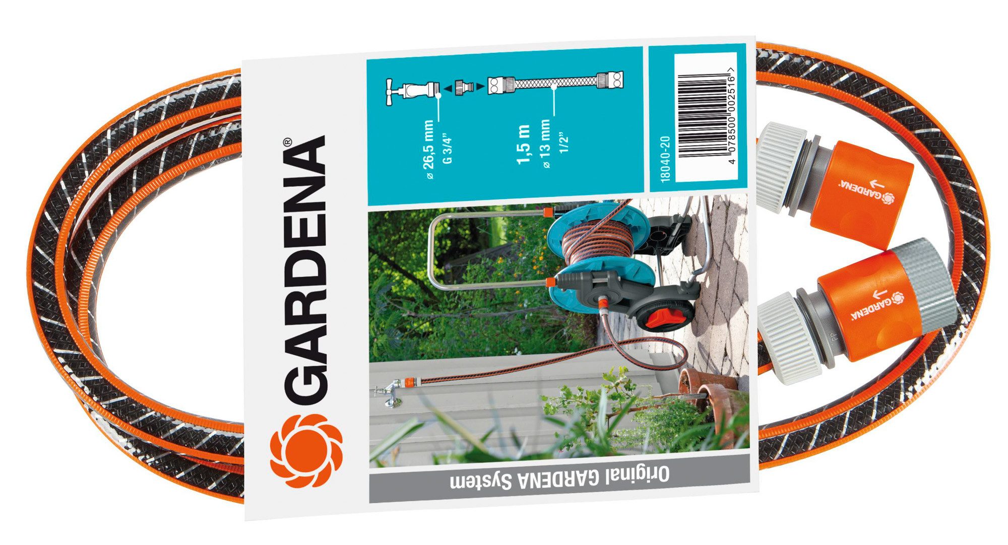 GARDENA Bewässerungssystem GARDENA Anschlussgarnitur Comfort FLEX Schlauchwagen Zubehör