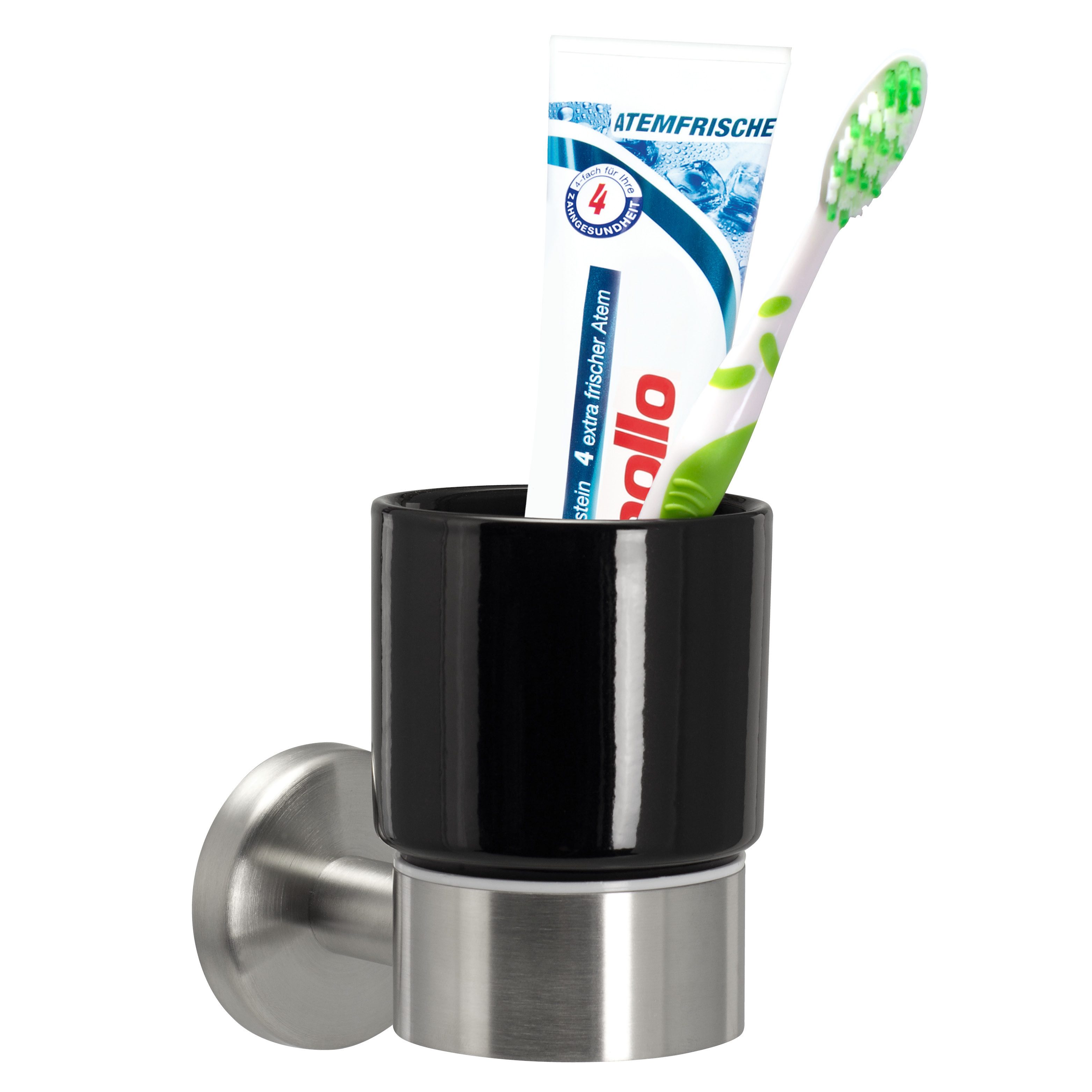 bremermann Zahnputzbecher Bad-Serie PIAZZA - Becherhalter aus Keramik und E günstig online kaufen