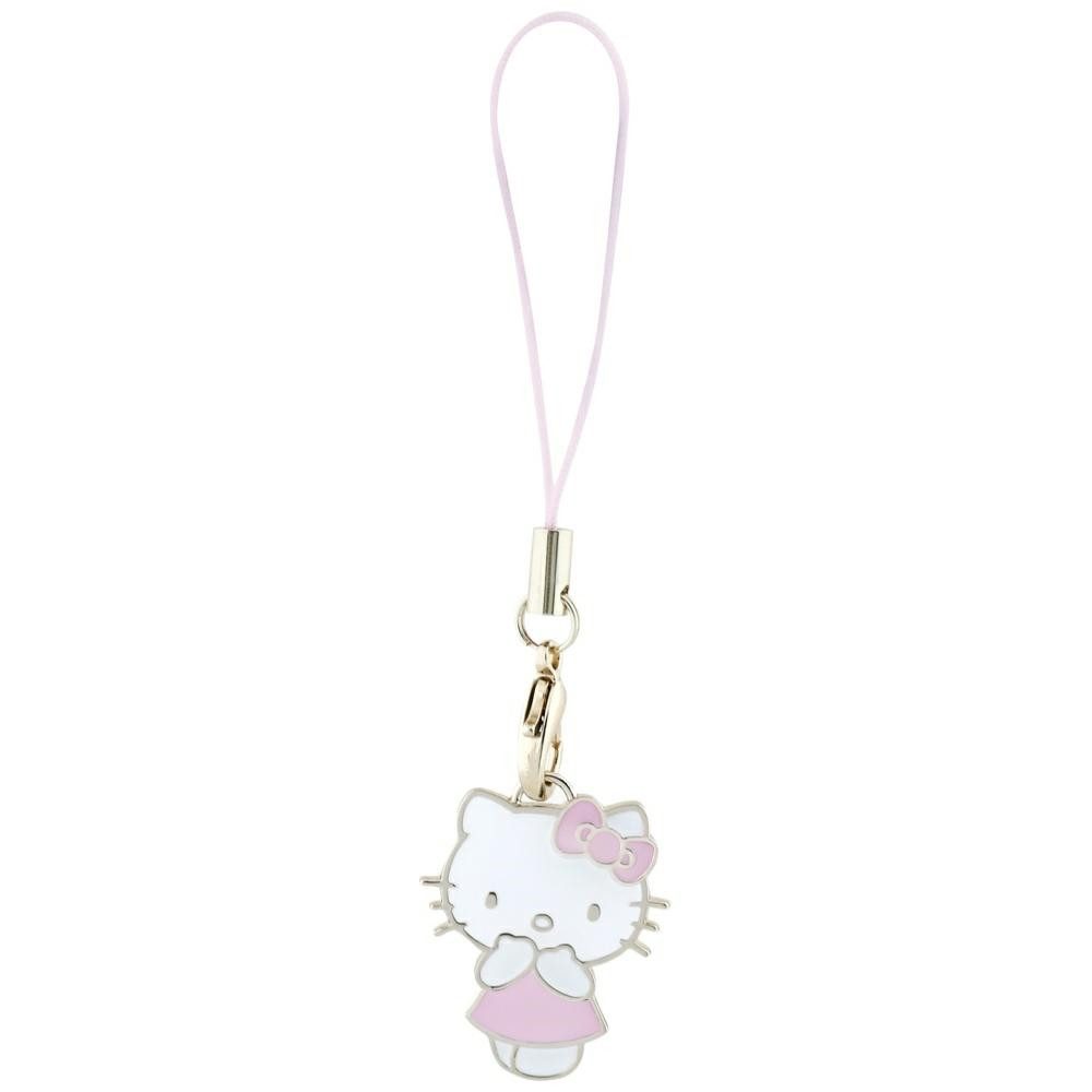 Hello Kitty Kettenanhänger Handyanhänger Taschenanhänger Schlüsselanhänger (Spar-Set, 1-tlg), Karabinerhaken, robuste Schnur, emailliertes Metall