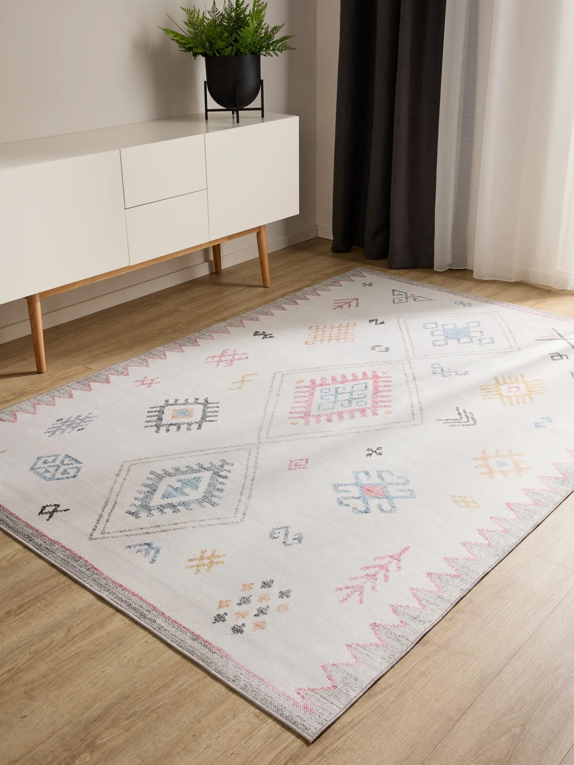 benuta Teppich George, rechteckig, Höhe: 5 mm, Vintage-Look, Kurzflor, Teppich Wohnzimmer, Schlafzimmer, Waschbar
