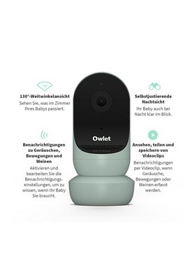 Owlet Baby Care DE Babyphone, Monitor Duo 2: Smart Sock inklusive Cam 2, Salbeigrün