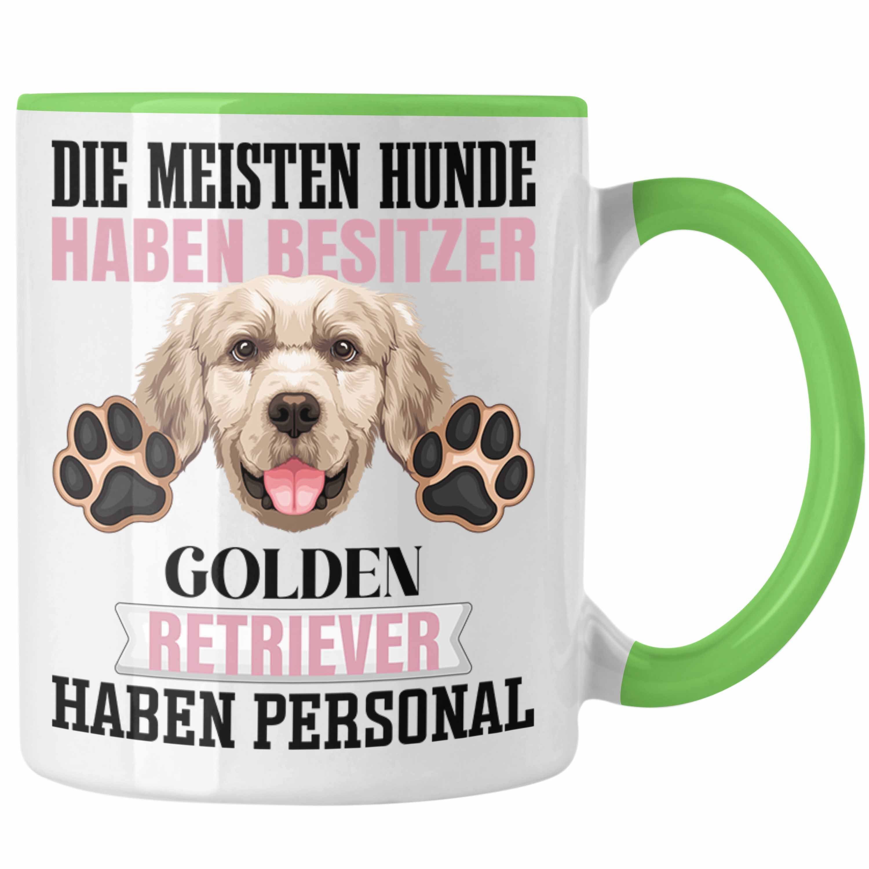 Trendation Tasse Golden Retriever Besitzer Tasse Geschenk Lustiger Spruch Geschenkidee Grün | Teetassen