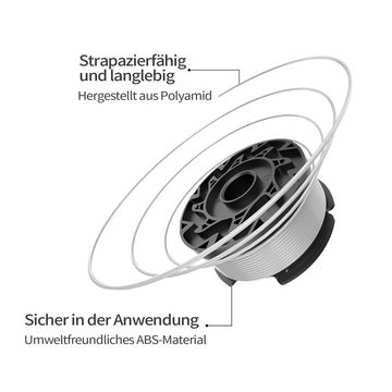 Amissz Trimmerfaden Fadentrimmer-Spulenfaden, 1,65 mm Fadendurchmesser, (4-St)