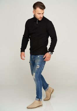 behype Strickpullover MKZIP78 mit praktischer Reißverschlussleiste