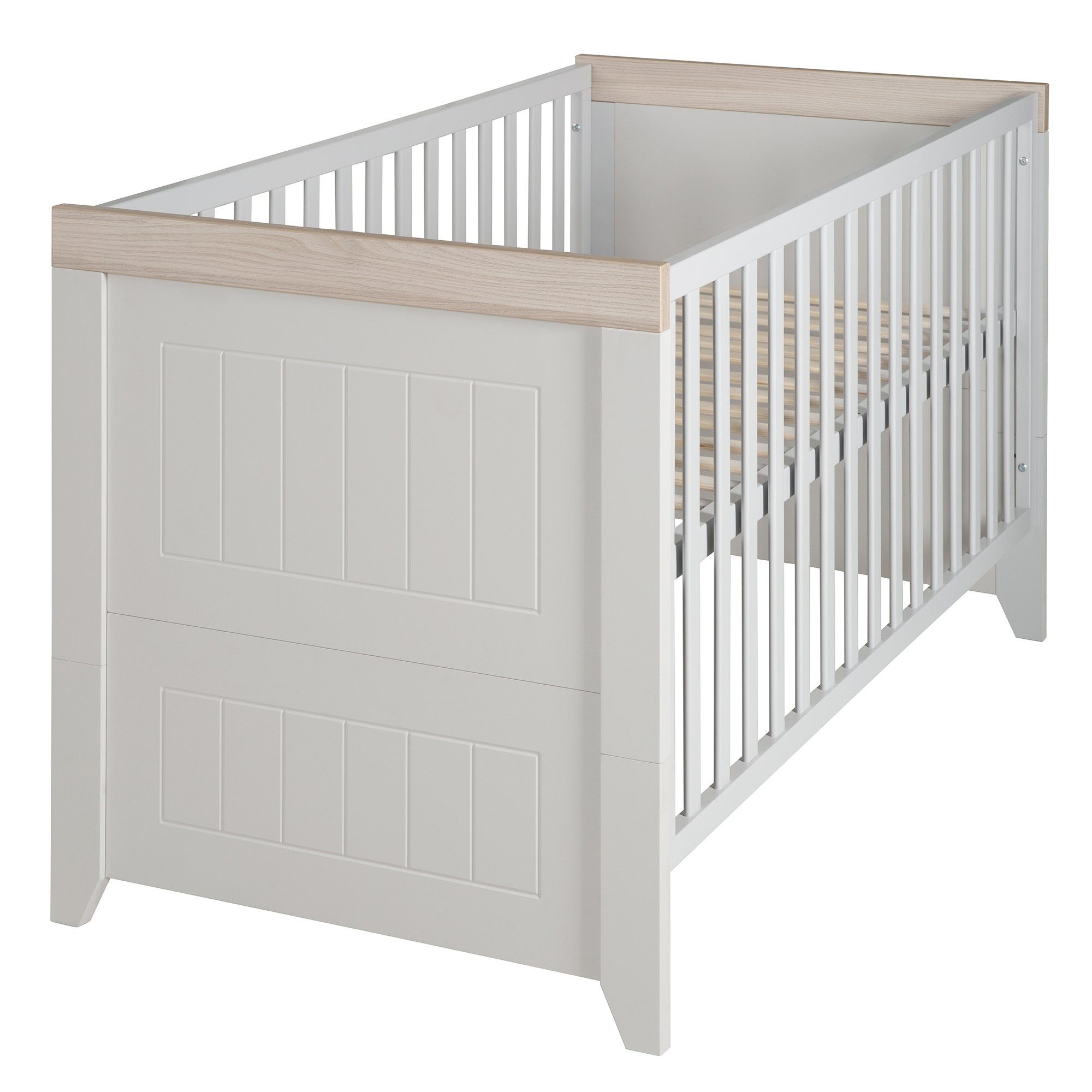 roba® Babybett Helene, Gitterbett, höhenverstellbar - Umbaubar zum Juniorbett