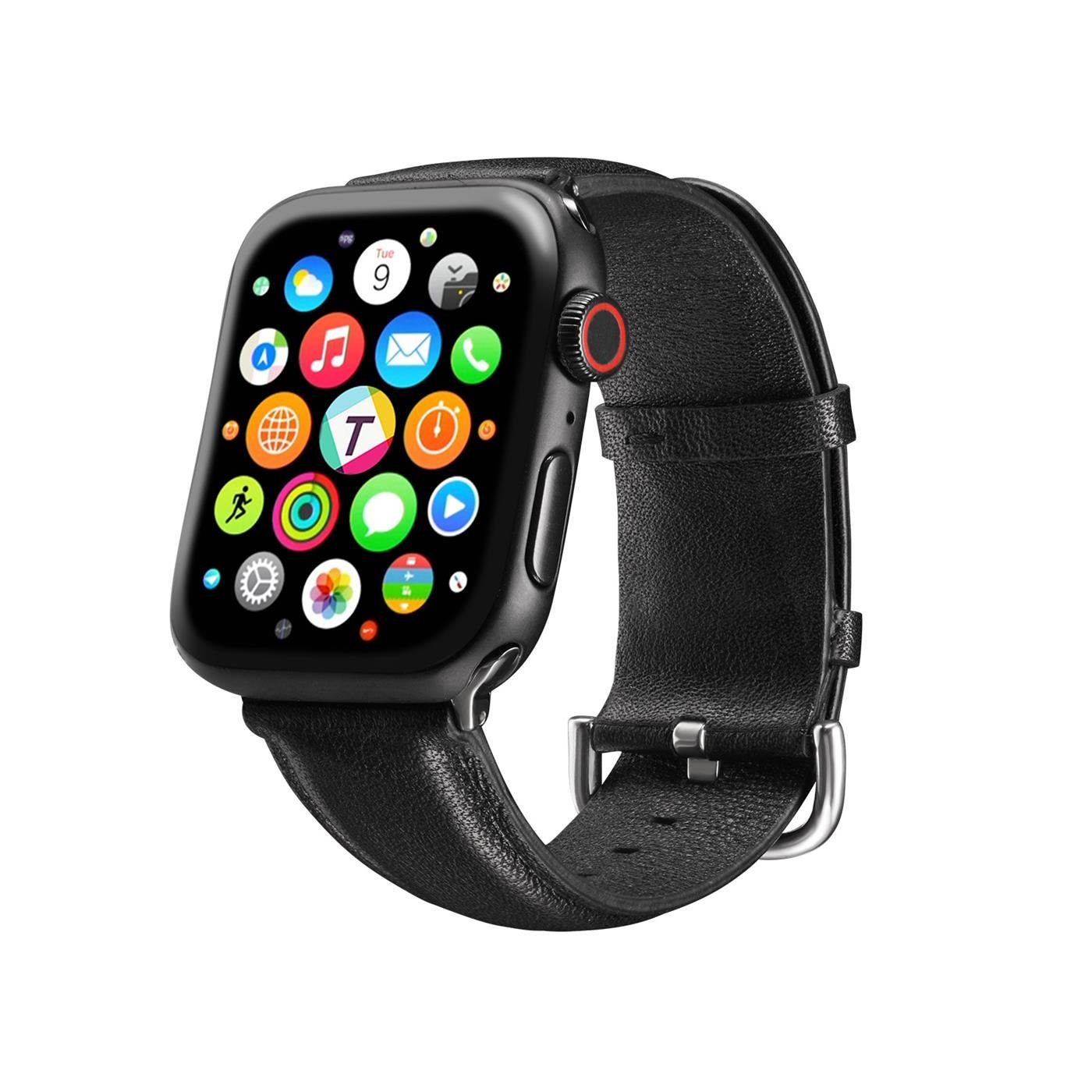 CoolGadget Smartwatch-Armband Fitnessarmband aus echtem Leder, für Apple Wa günstig online kaufen