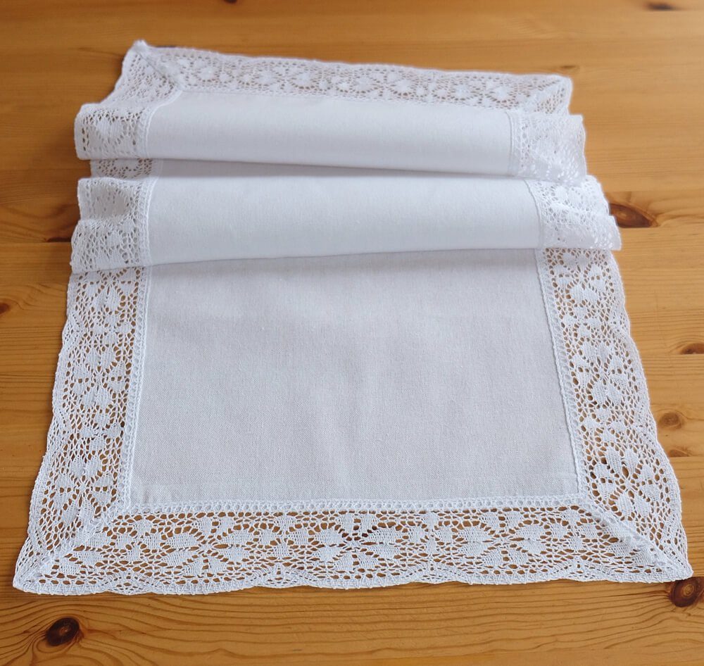 matches21 HOME & HOBBY Tischdecke Tischläufer JANA feine Häkelkante Landhau günstig online kaufen