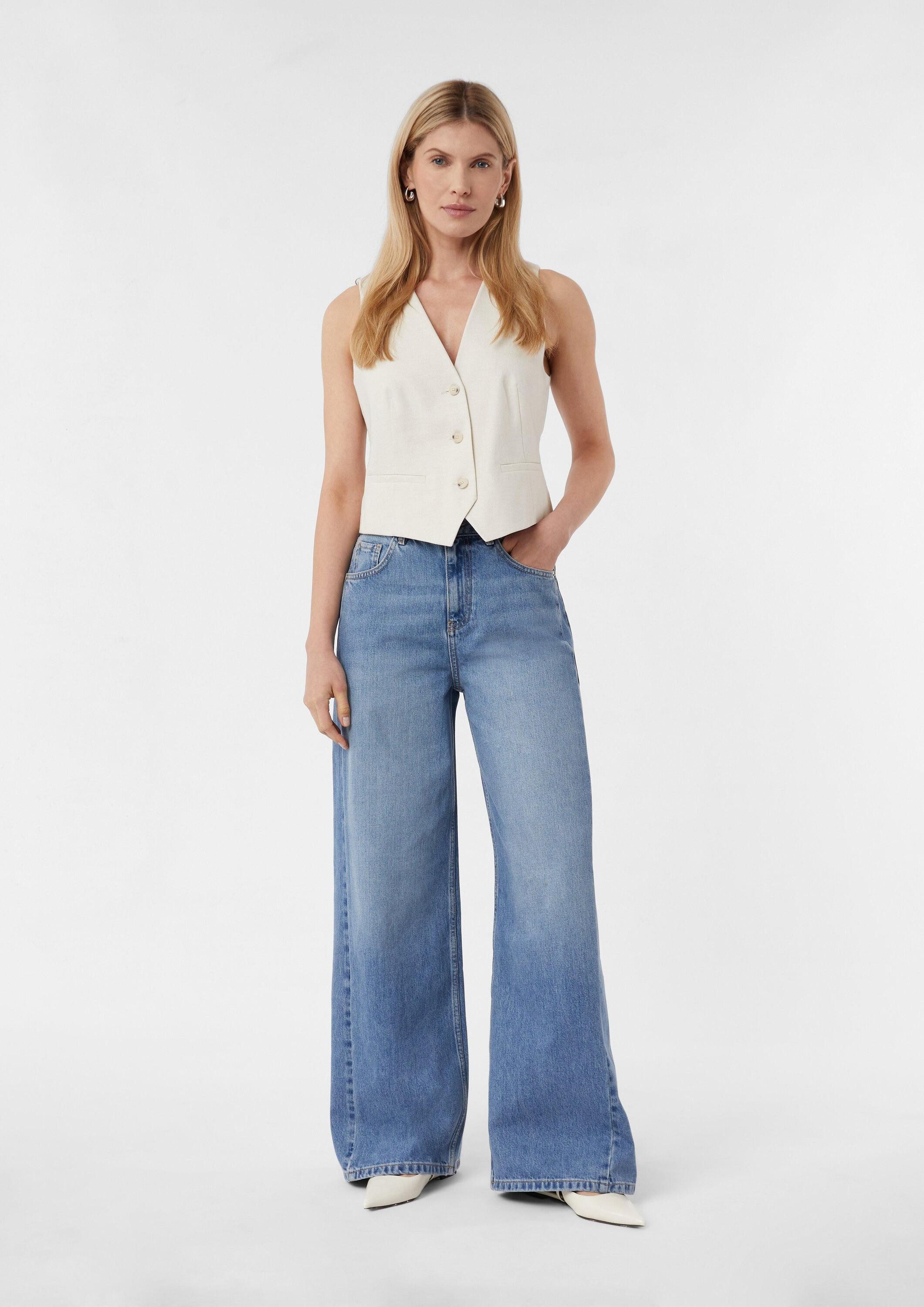 comma Weite Jeans Jeans-Hose Jeans im Relaxed Fit mit Wide Leg günstig online kaufen