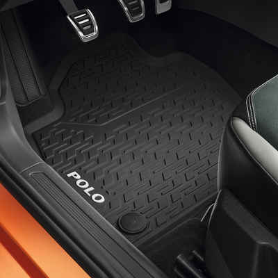 Volkswagen Passform-Fußmatten Polo VI (4 St), für VW Polo 6, 2G Limousine, Gummifußmatten vorne und hinten, rutschfest, abwaschbar,2G1061500 82V