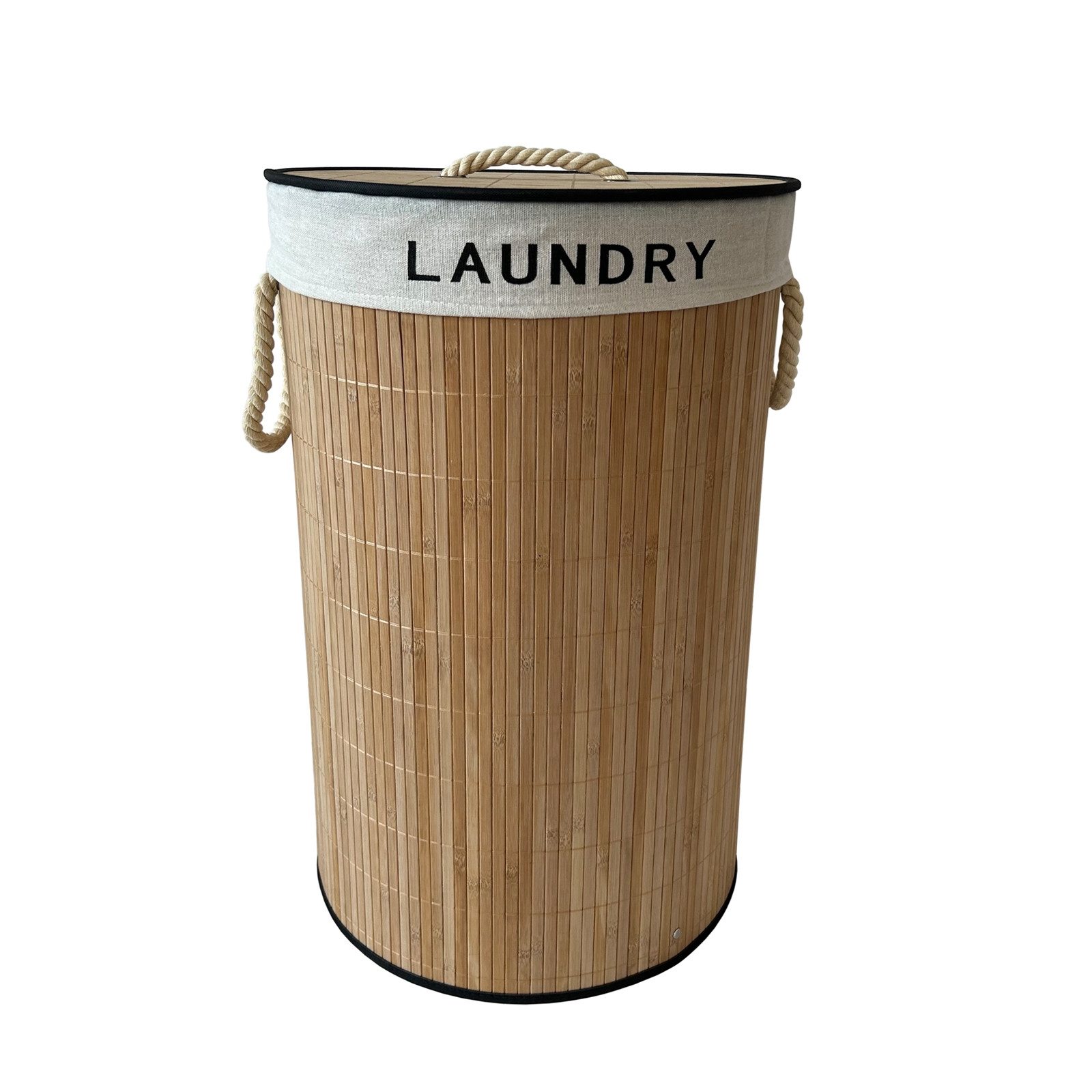 HTI-Living Wäschekorb Wäschesammler 66 Liter Briena rund (Stück, 1 St., 1 Wäschesammler), Wäschekorb mit herausnehmbarem Wäschsack