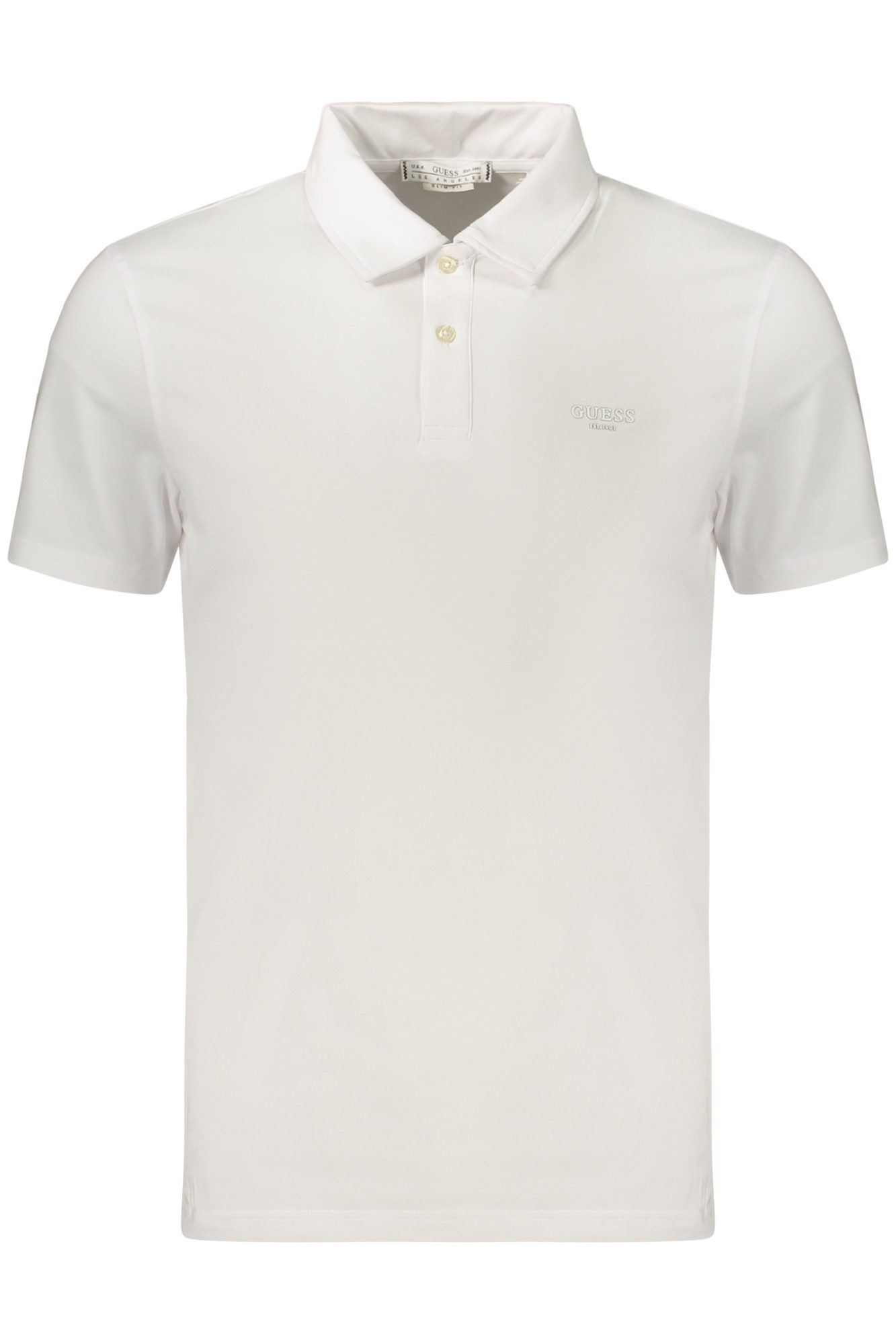 GUESS JEANS Poloshirt Herren Kurzarm Polo Weiß, Slim Fit
