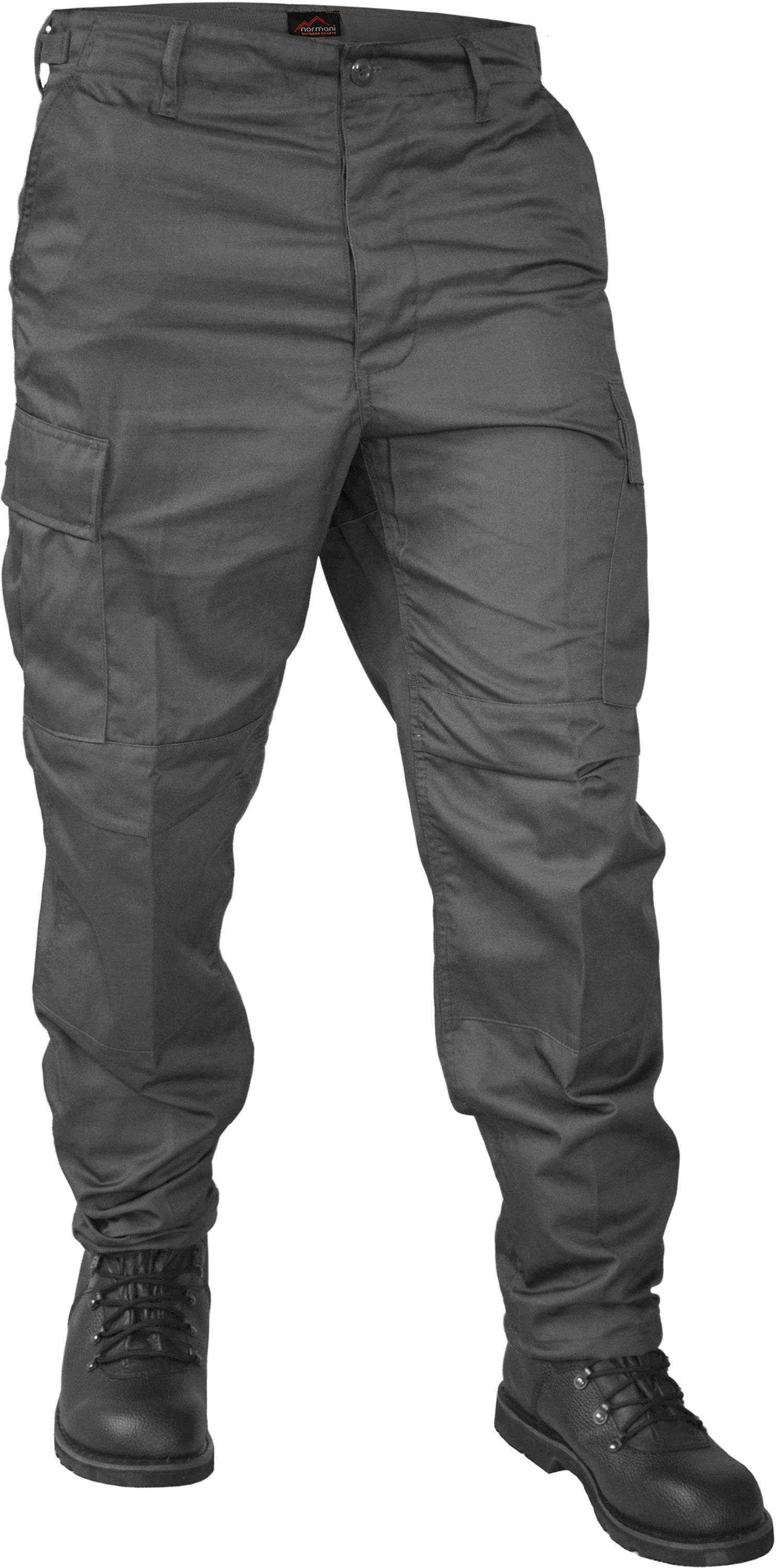 Trooper BDU Freizeithose Herren BDU Outdoorhose normani Cargohose Grau Outdoorhose Feldhose Rangerhose US