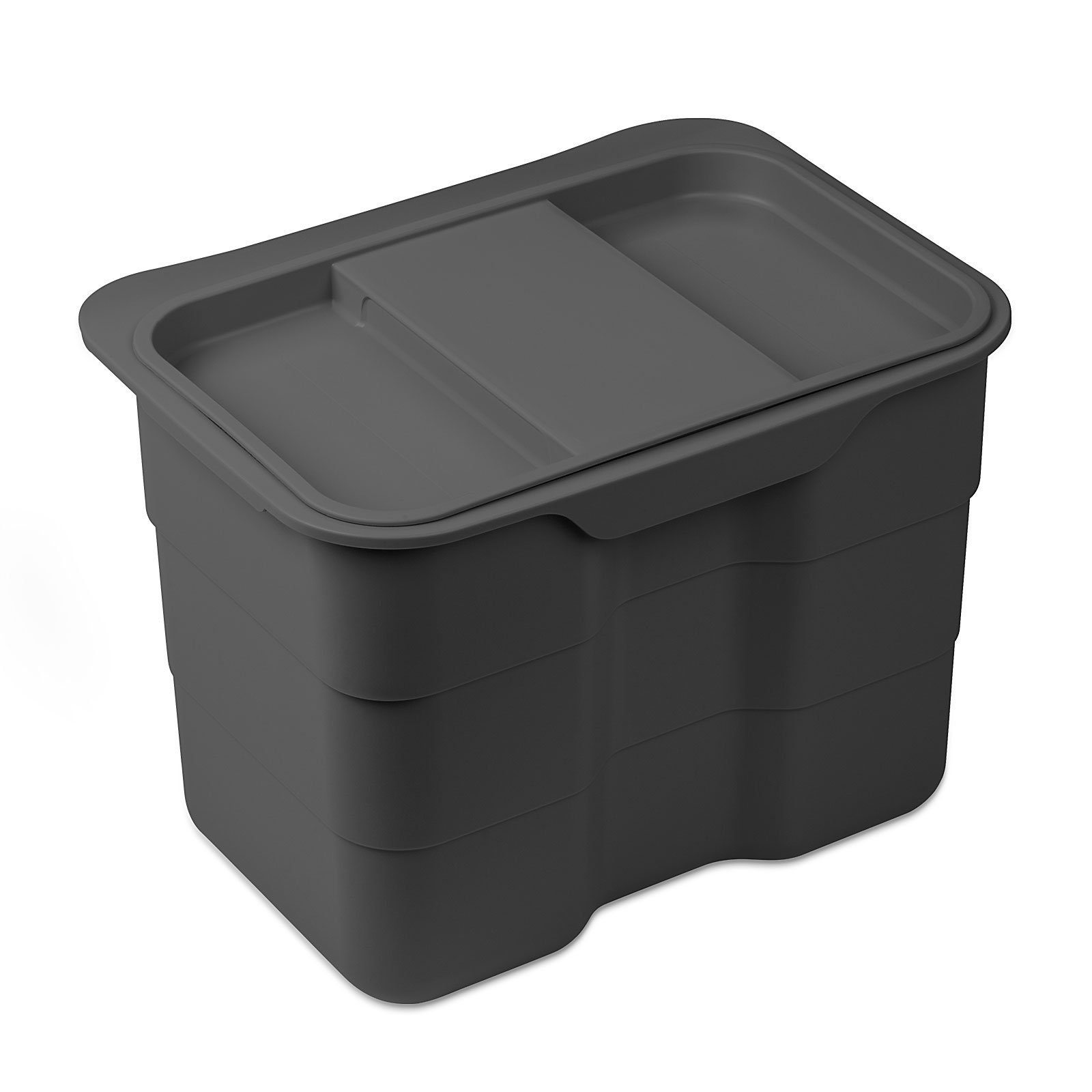 Multifunktionsbehälter, wahlweise SO-TECH® grau/grün/anthrazit Mülltrennsystem essensa L 4,2 Deckel biobin in mit
