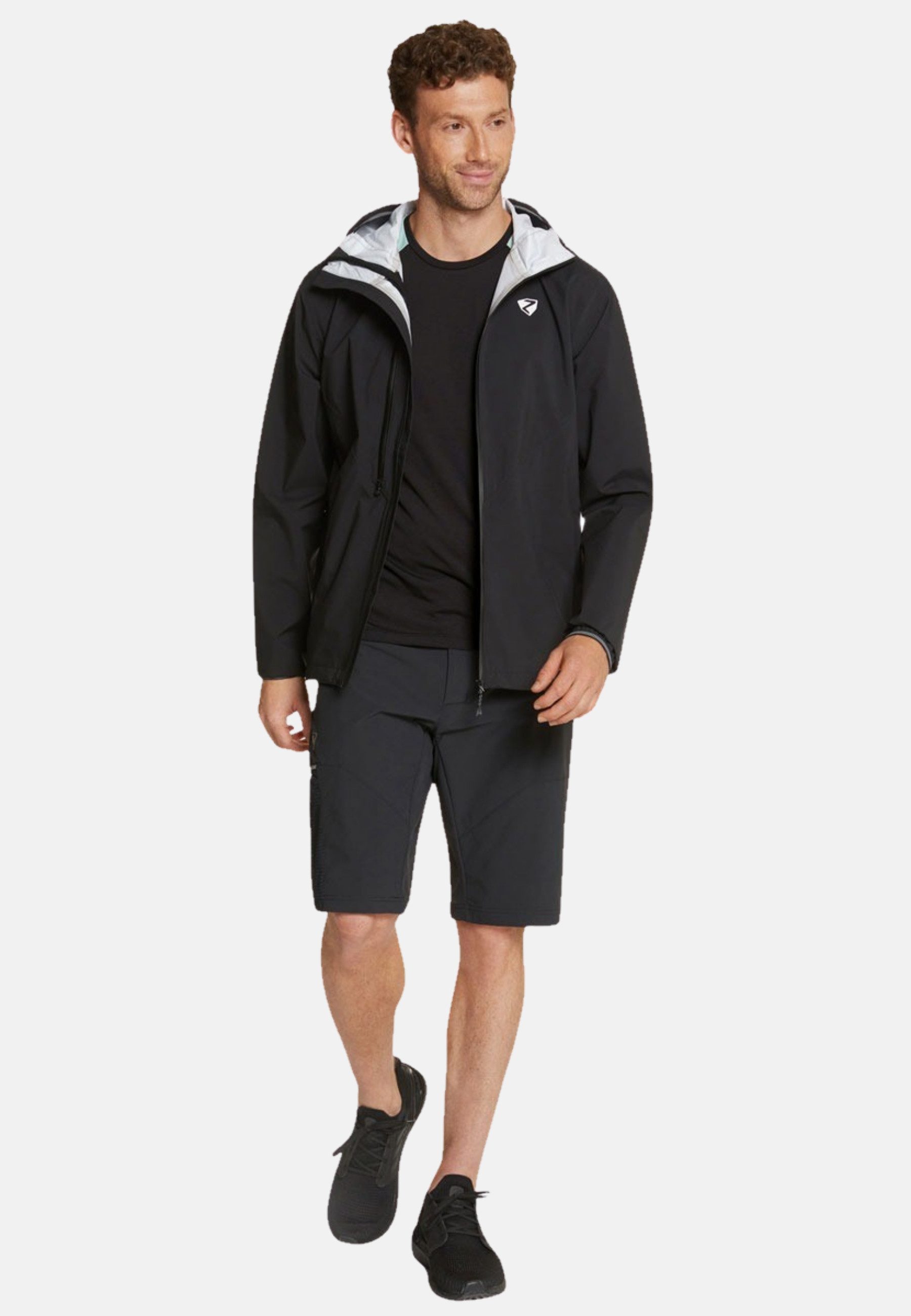 Ziener Regenjacke Jacke NARON man Kapuzenjacke (1-St)