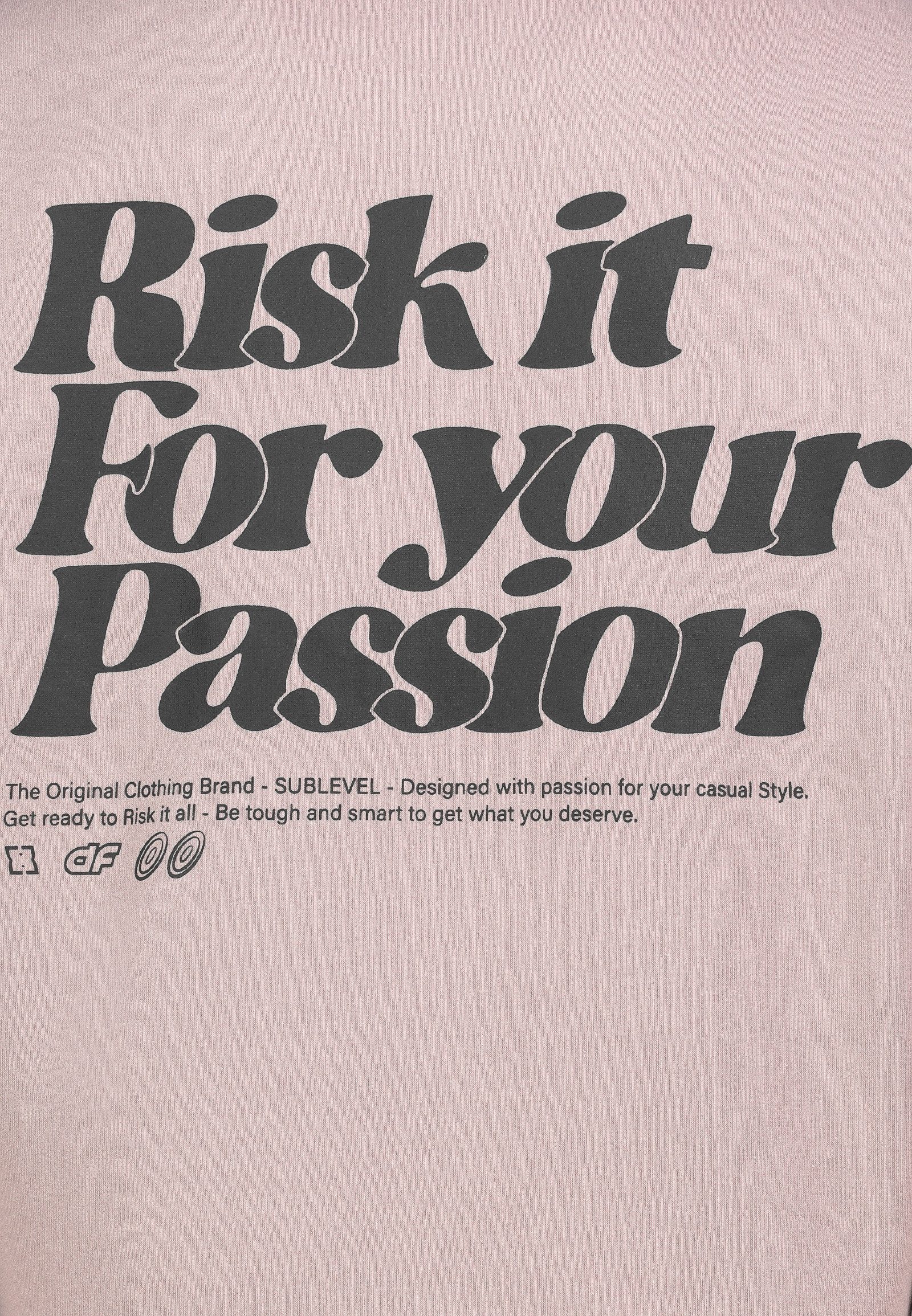 SUBLEVEL Hoodie mit Front-Print und Kängurutasche Passion Sweat
