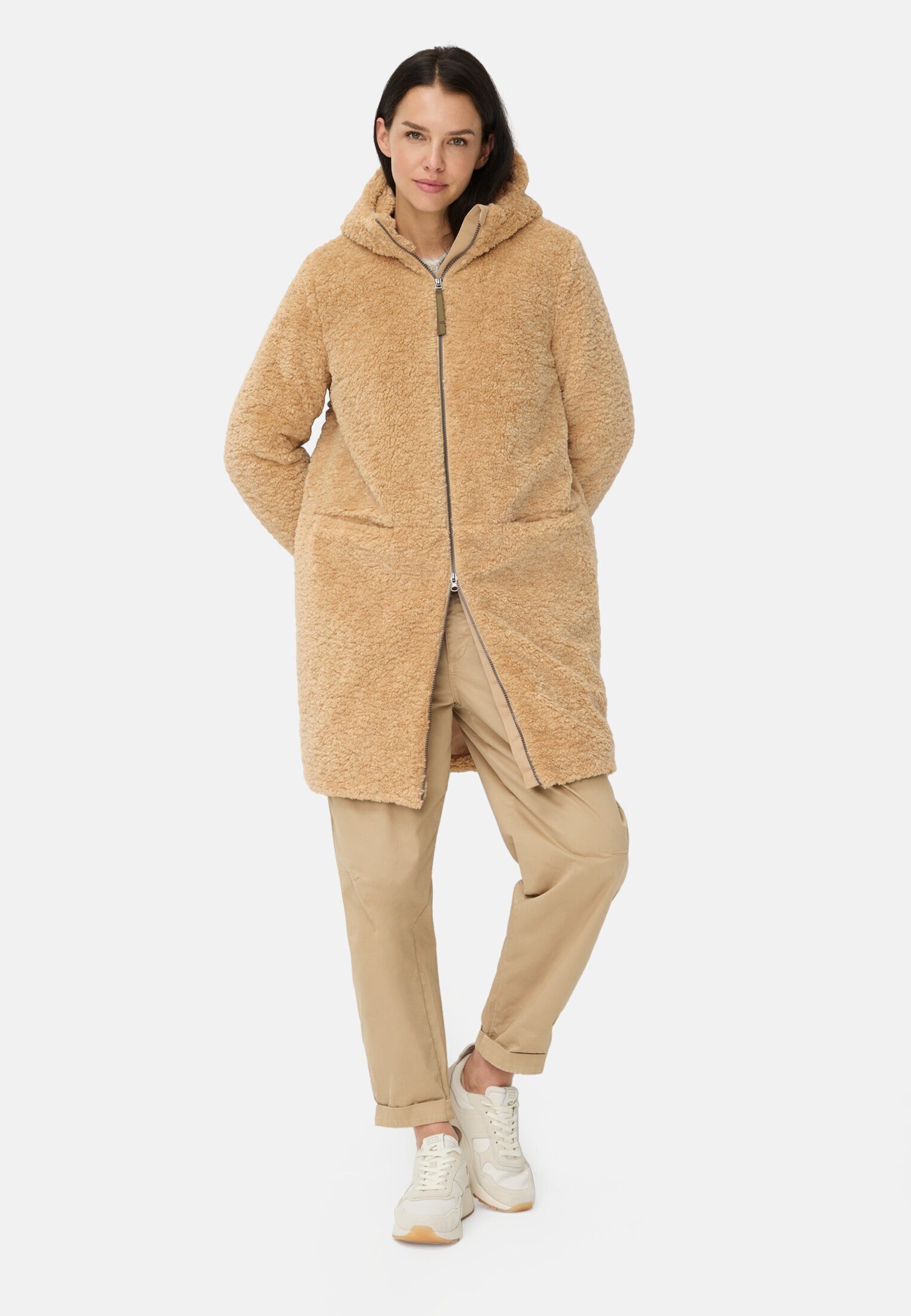 camel active Langmantel mit Kapuze Langarm Kapuze
