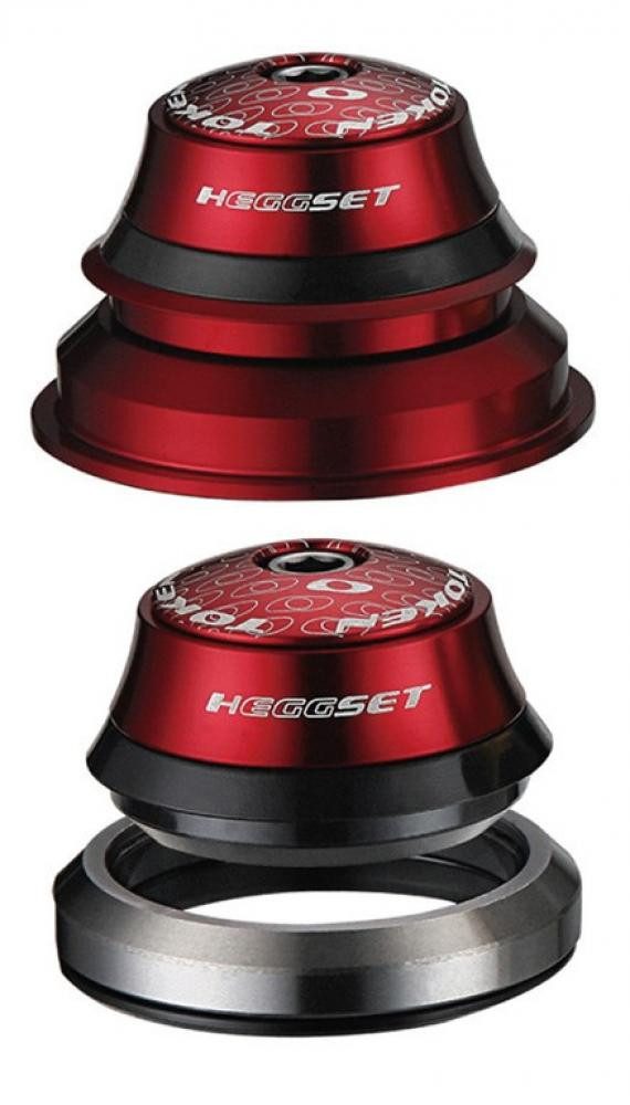 Token Fahrradlenker TOKEN Steuersatz hEGGset AHead 4in1 1 1/8" & Taper rot (42/44mm)