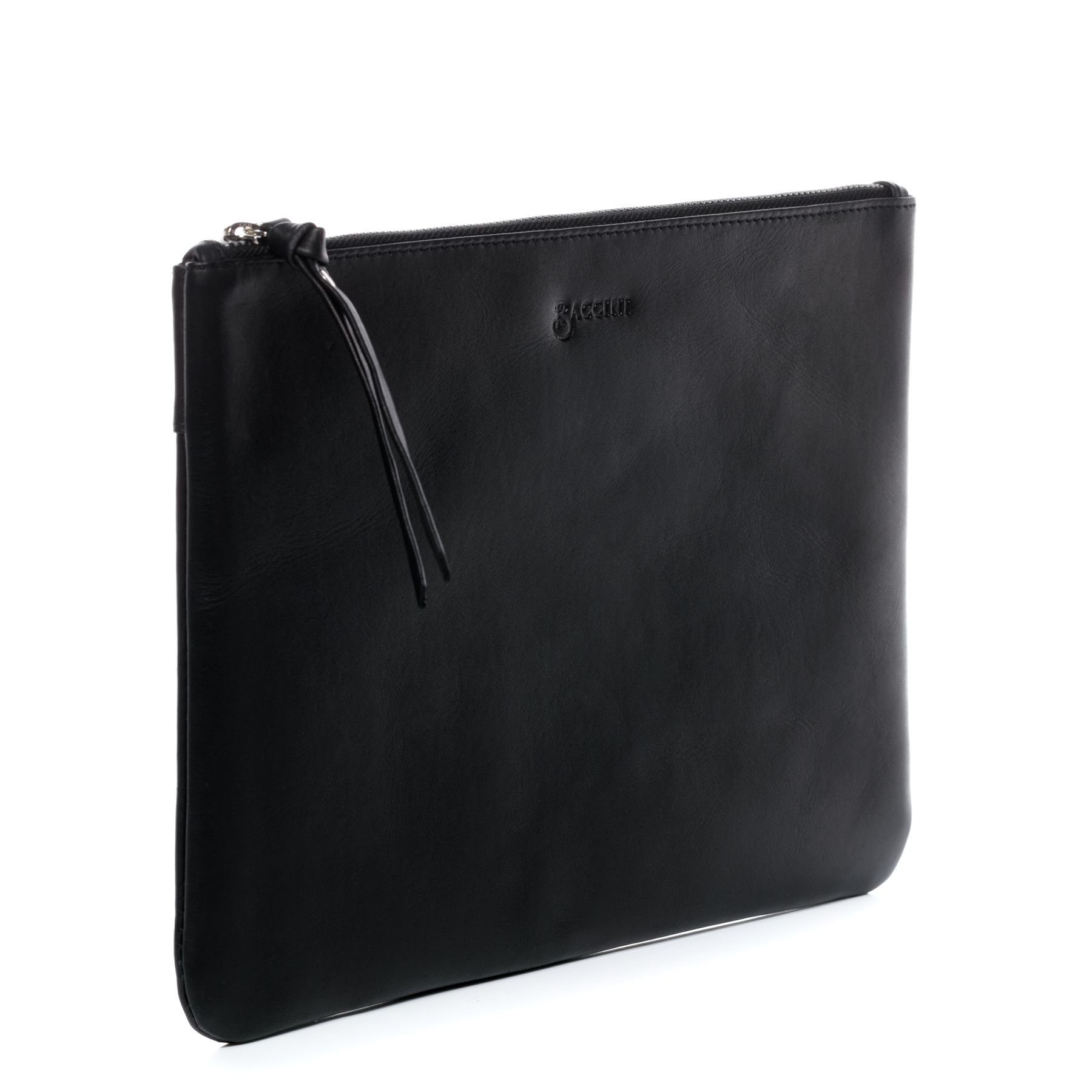 BACCINI Kosmetiktasche echt Leder Kosmetiktasche groß Ledertasche 30_cm MEL, Schminktasche echt Leder Damen, Kosmetiktäschchen Make-Up schwarz