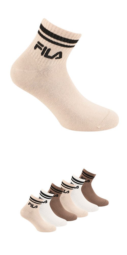 Fila Kurzsocken UNISEX QUARTER PLAIN SOCKS (6-Paar) mit Logo-Schriftzug günstig online kaufen
