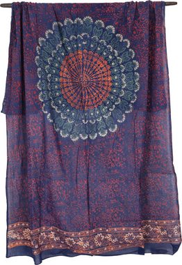 Guru-Shop Sarong Leichter Mandala Pareo, Sarong, handbedrucktes..