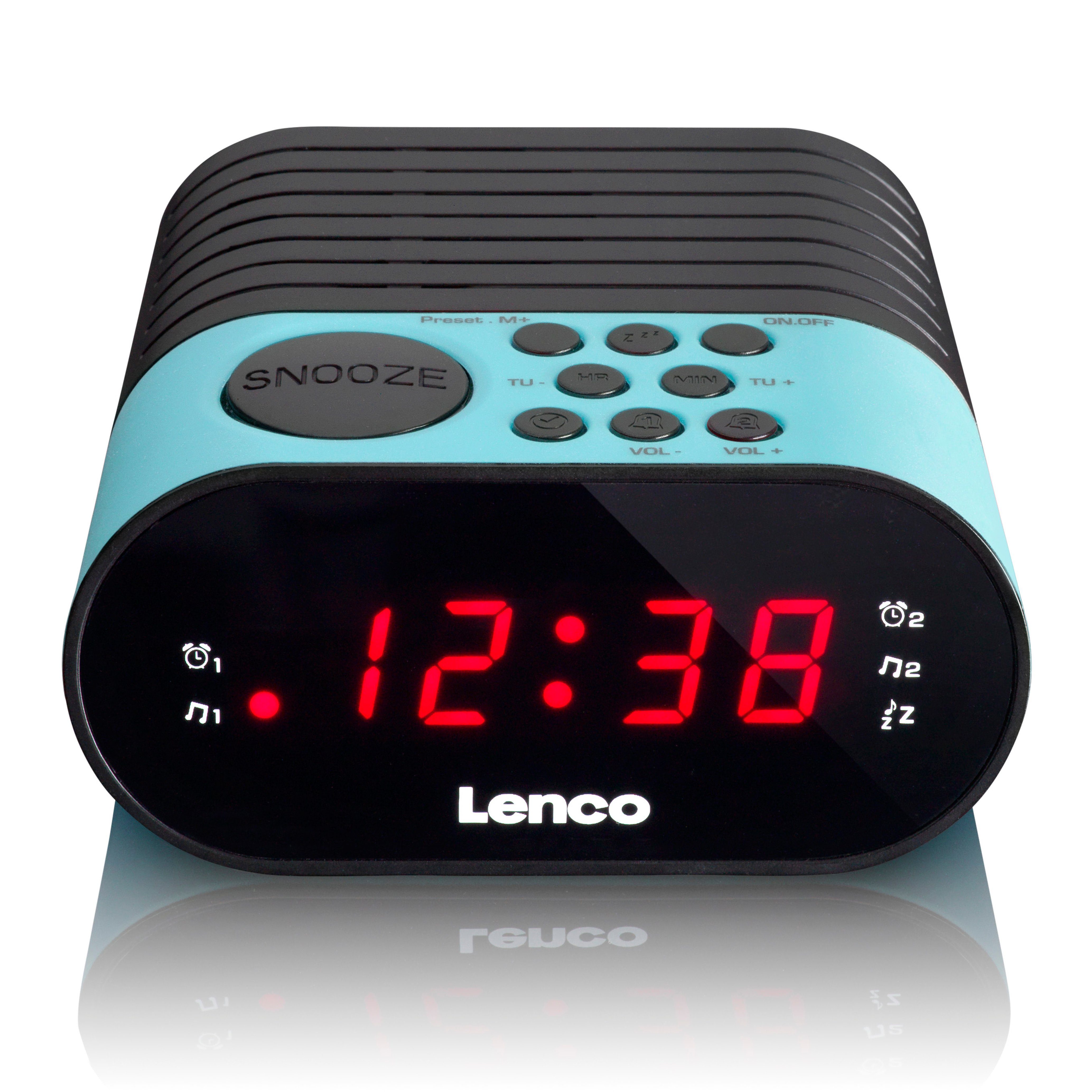 Lenco Radiowecker CR-07 Blue Batterie-Backup, LED-Display, Doppel-Alarm, er günstig online kaufen