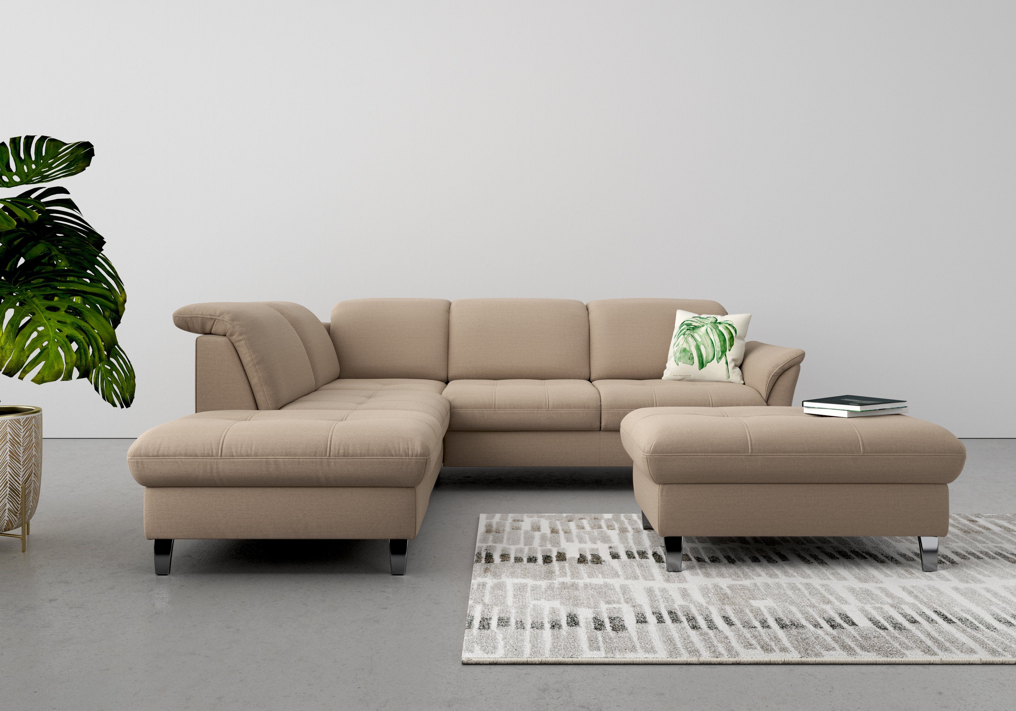 sit&more Ecksofa "Maggiore L-Form" wahlweise mit Kopfteilverstellung, Bettf günstig online kaufen