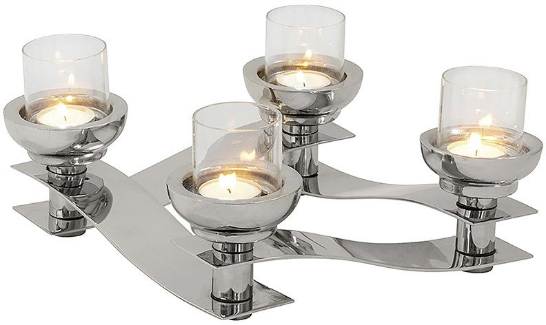 Fink Kerzenleuchter PAREO, Adventsleuchter aus Metall, mit rotierenden  Elementen, Hochwertiges Wohnaccessoires