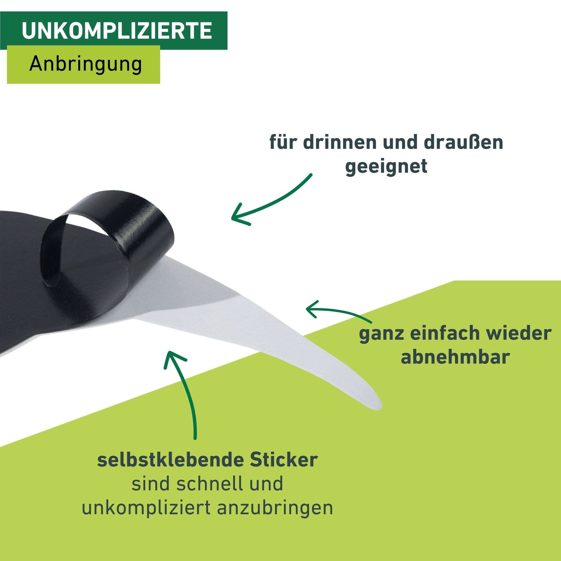 Windhager Vogelattrappe Vogel Silhouetten 3 Stk., selbstklebend, (Set, 3-St), Vogelabwehr für drinnen und draußen, schwarz