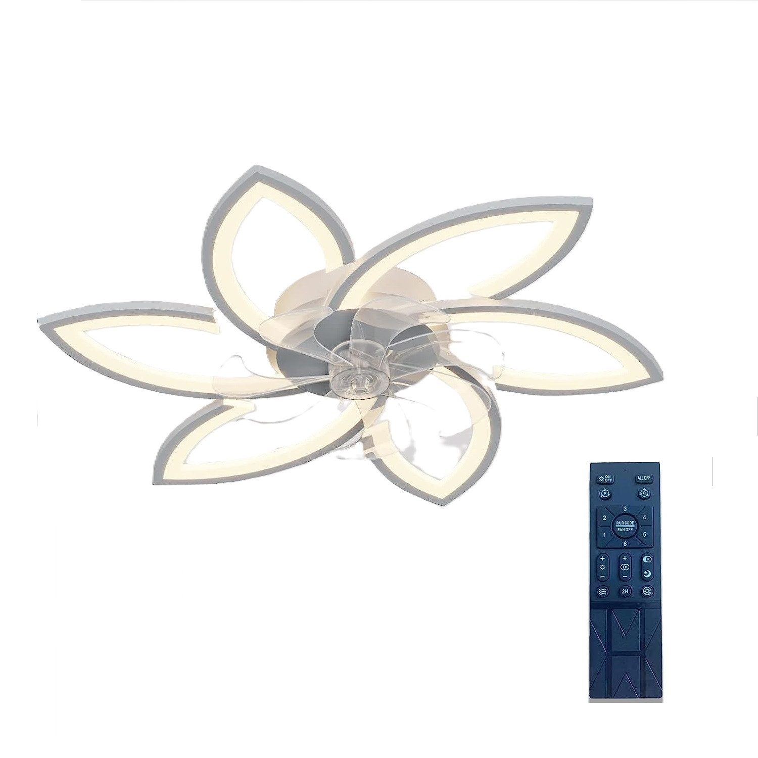 DOPWii Deckenventilator Deckenlüfter leuchte,Lüfterlicht,Dimmbar,Deckenlamp günstig online kaufen
