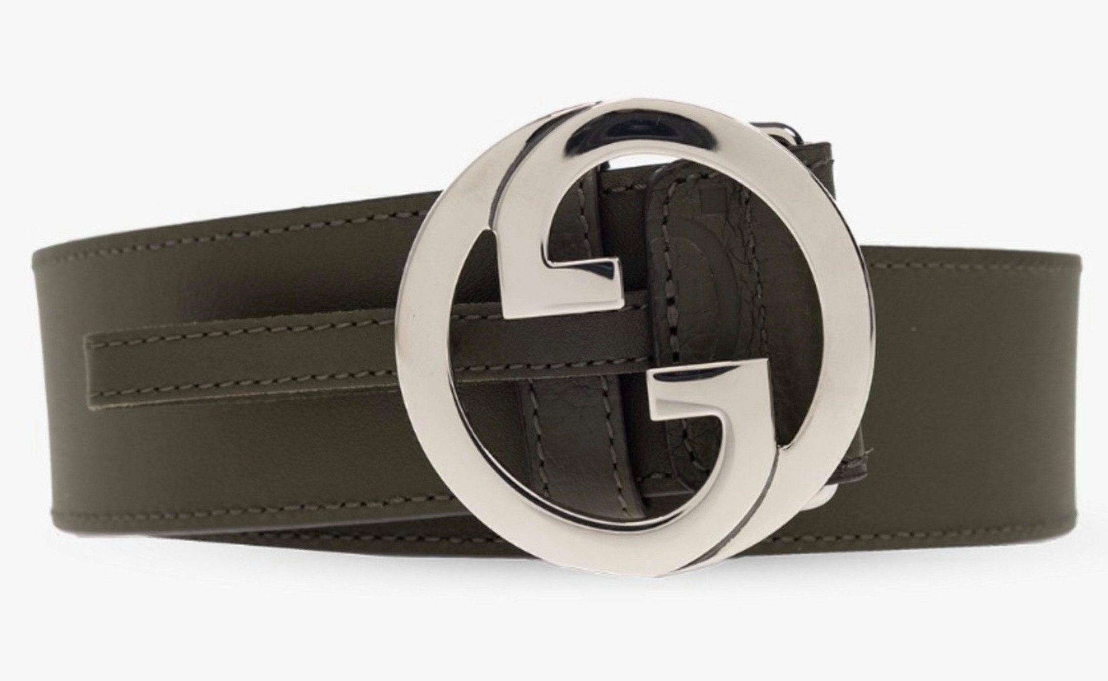 GUCCI Ledergürtel Gürtel GG Belt Interlocking Schnalle GG Buckle mit Staub Tasche Unisex Doppel-G-Schnalle und Supreme Monogramm