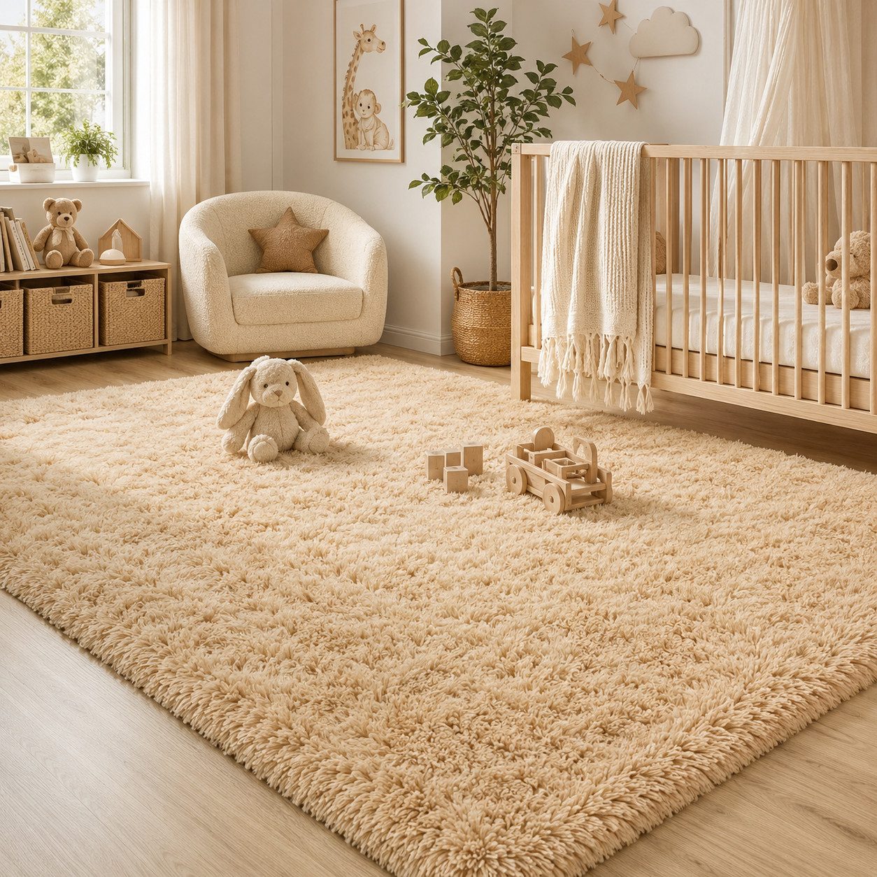 Lochas Hochflor-Teppich Hochflor-Teppich weich & kuschelig für Wohnzimmer und Schlafzimmer – Bild 5 von 5