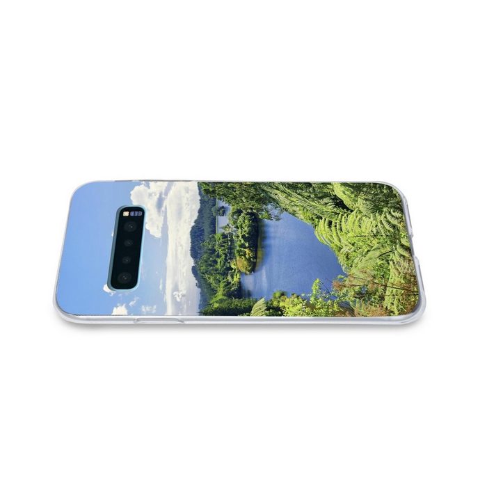 MuchoWow Handyhülle Panorama des Whanganui-Nationalparks in Neuseeland Phone Case Handyhülle Samsung Galaxy S10+ Silikon Schutzhülle FN11391