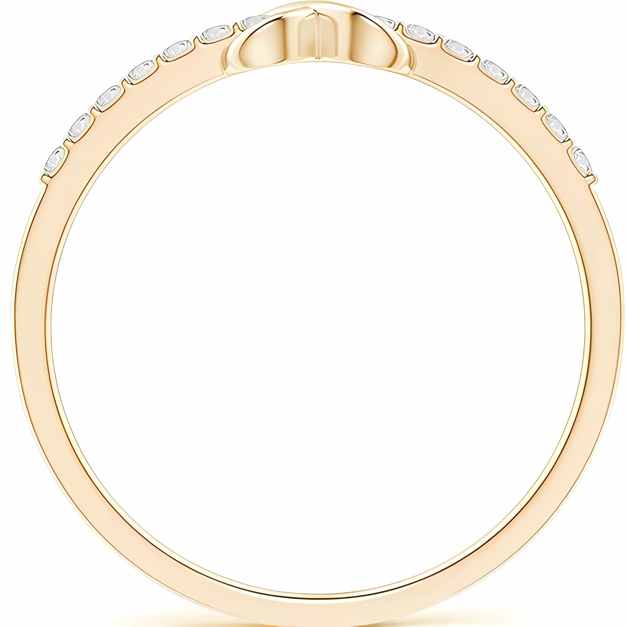 Jumpeak Diamantring Diamant Ring,Goldener Ring Damen,Schleife,Goldring Dame günstig online kaufen