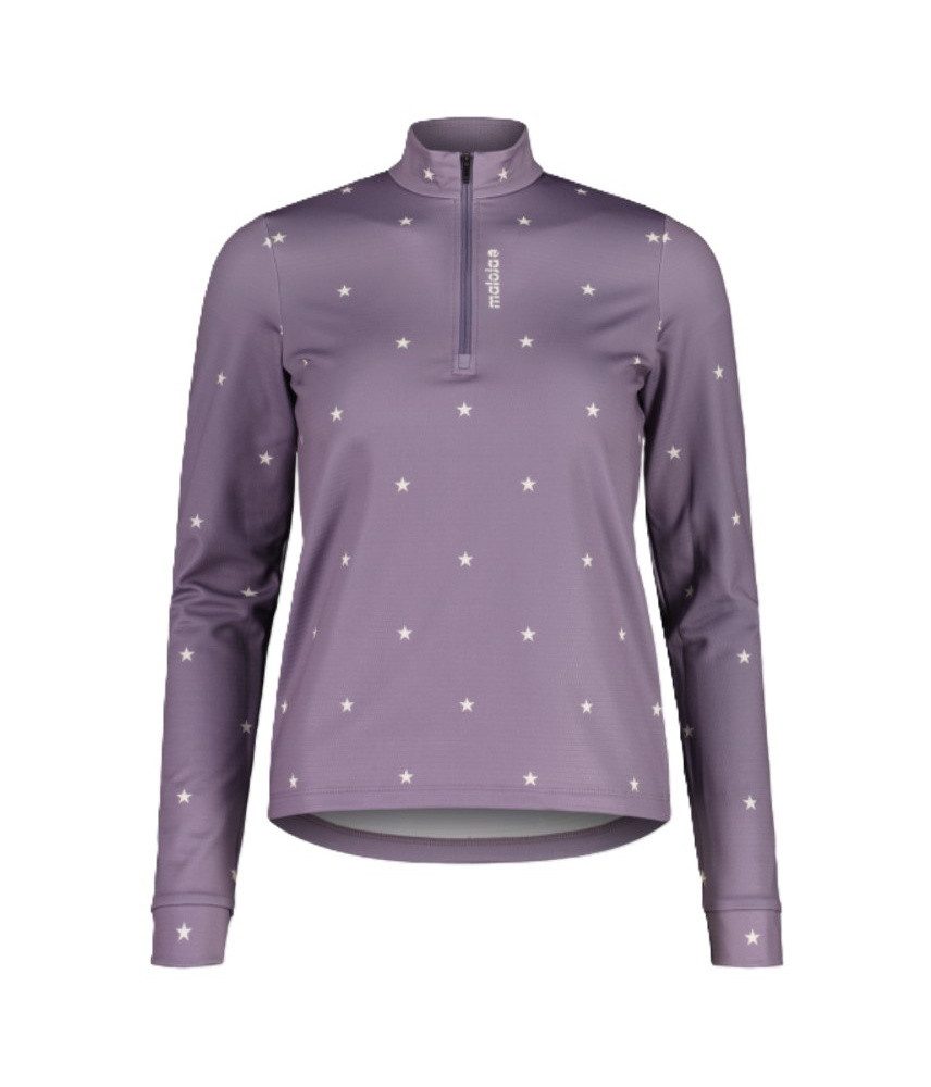 Maloja Langarmshirt SawangM Adventure Midlayer Shirt (warm, 4-Wege-Stretch) violett Damen