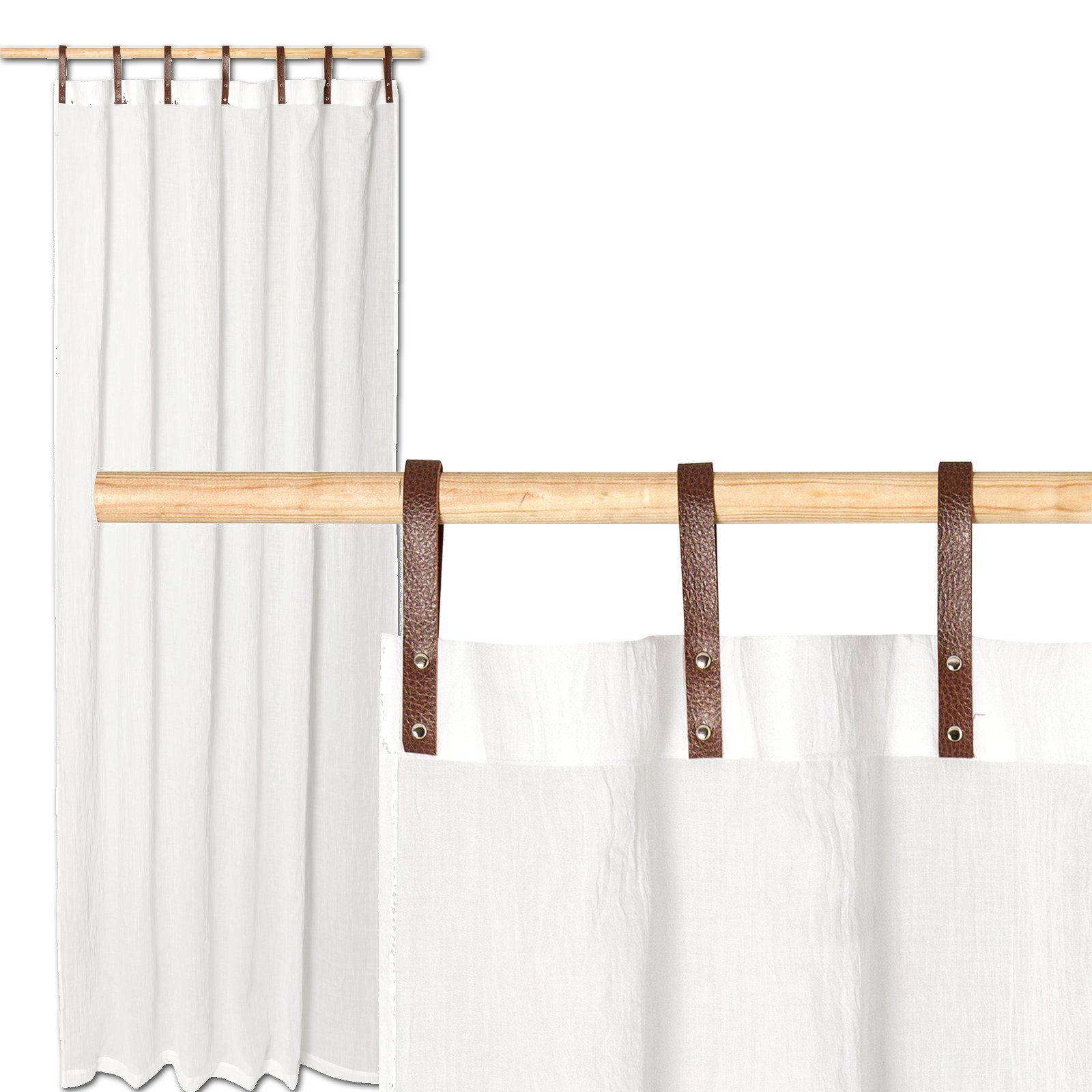 Weiß mit JEMIDI Farben: Kunstleder-Schlaufen, Transparente Vorhang Vorhänge Diverse