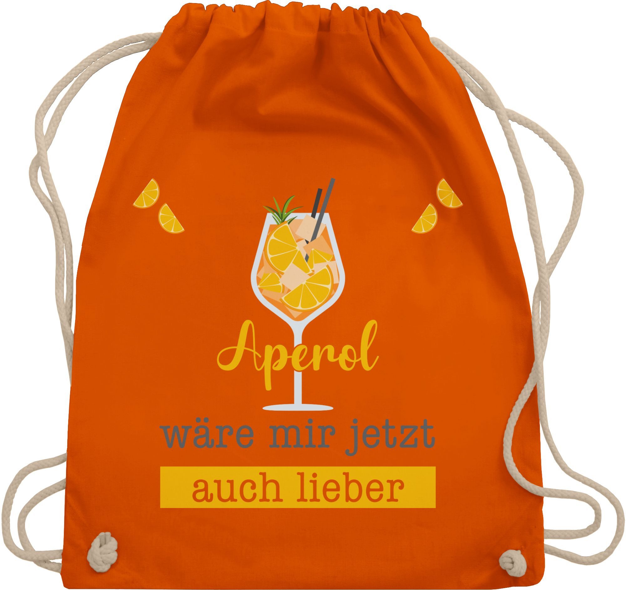 Turnbeutel Aperol wäre mir jetzt auch lieber - Aperol Geschenk Lustig