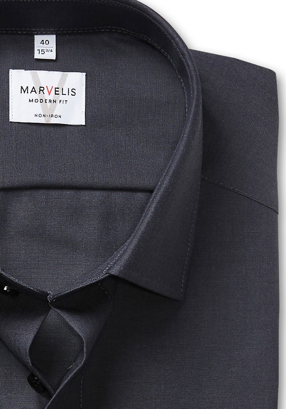 MARVELIS Langarmhemd Businesshemd, Basic, New-Kentkragen, leicht tailliert günstig online kaufen