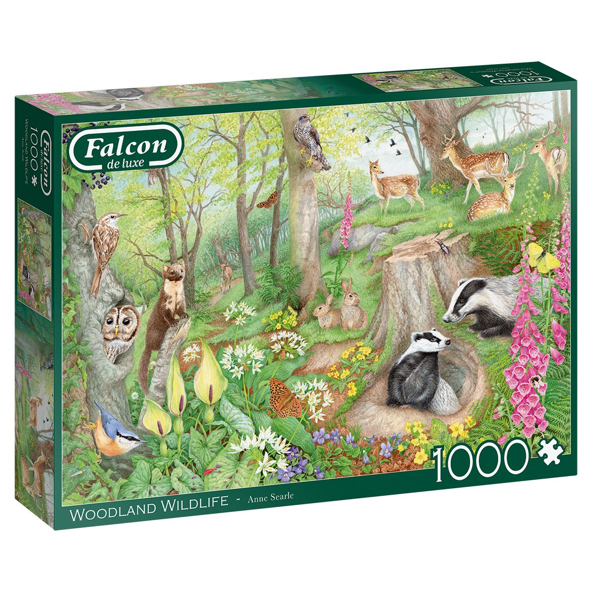 Puzzle Anne Searle Tiere im Wald 1000 Teile Puzzle