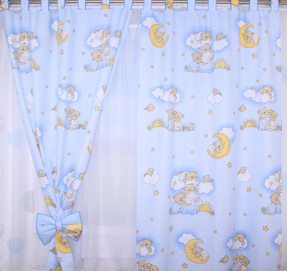 Primawela Vorhang Vorhänge mit Schlaufen Kinder Baby Gardinen Kinderzimmer