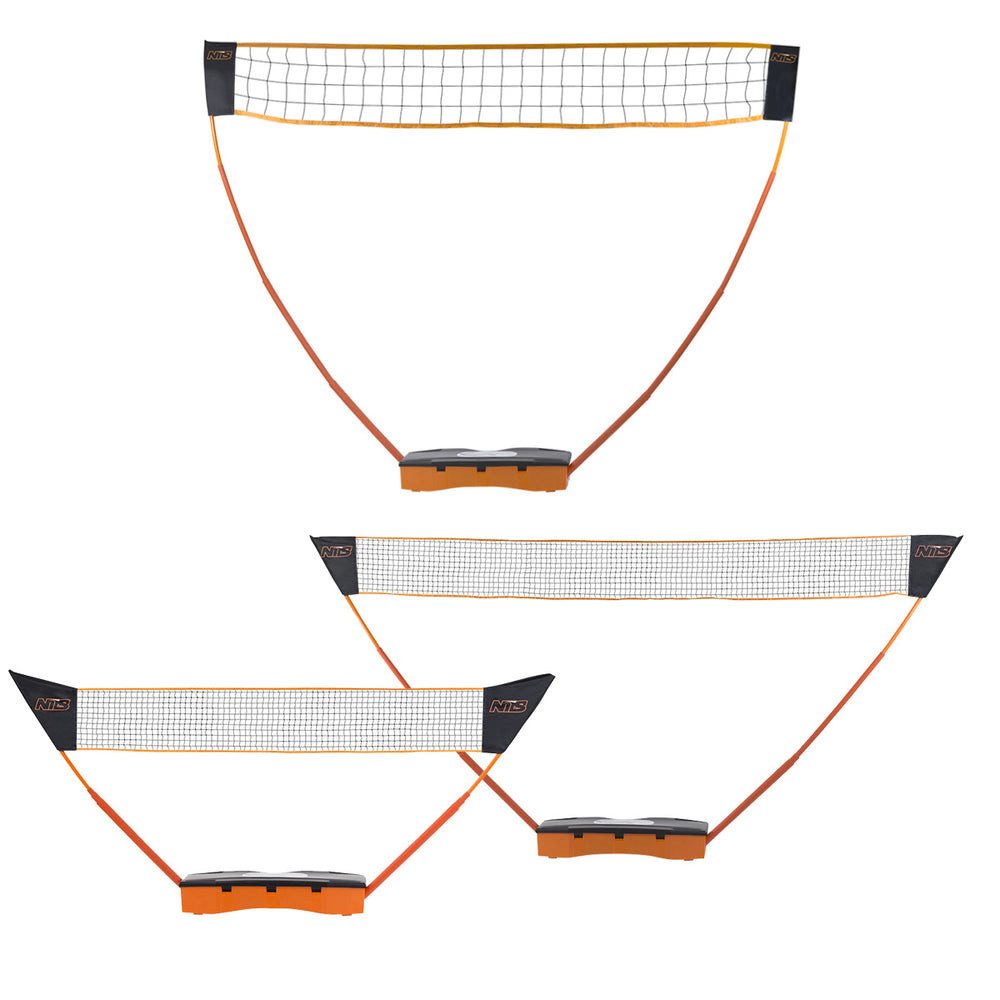 Nils Volleyballnetz Netzset Ballspiele (Spar-Set, 3-St., 224x302cm mobil), 3-in-1-Set, werkzeugloser Aufbau, mobile Box